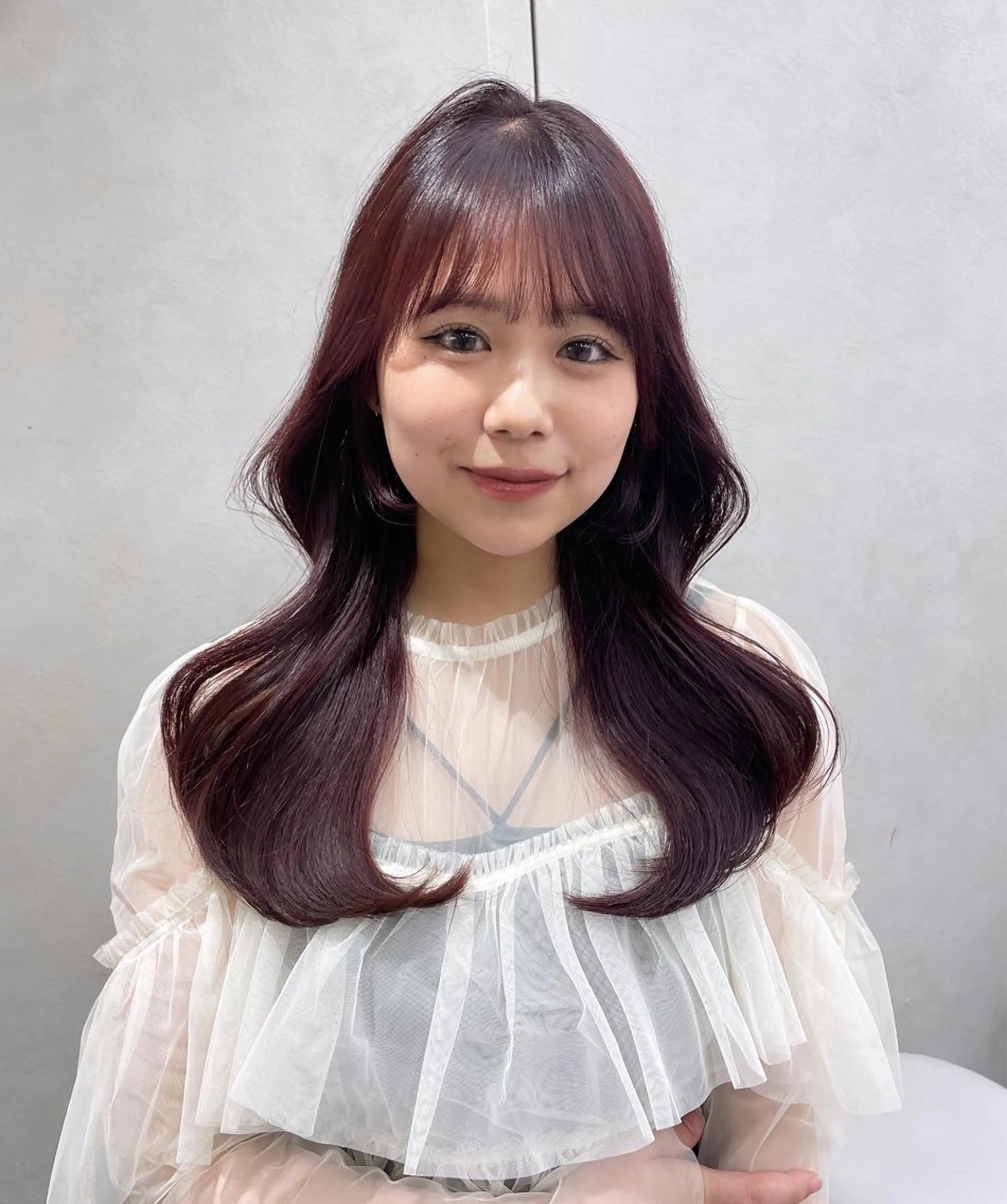 セミロング カラー カット トリートメント ヘッドスパ ヘアセット 韓国ヘア/レイヤー Londエレンのヘアスタイル