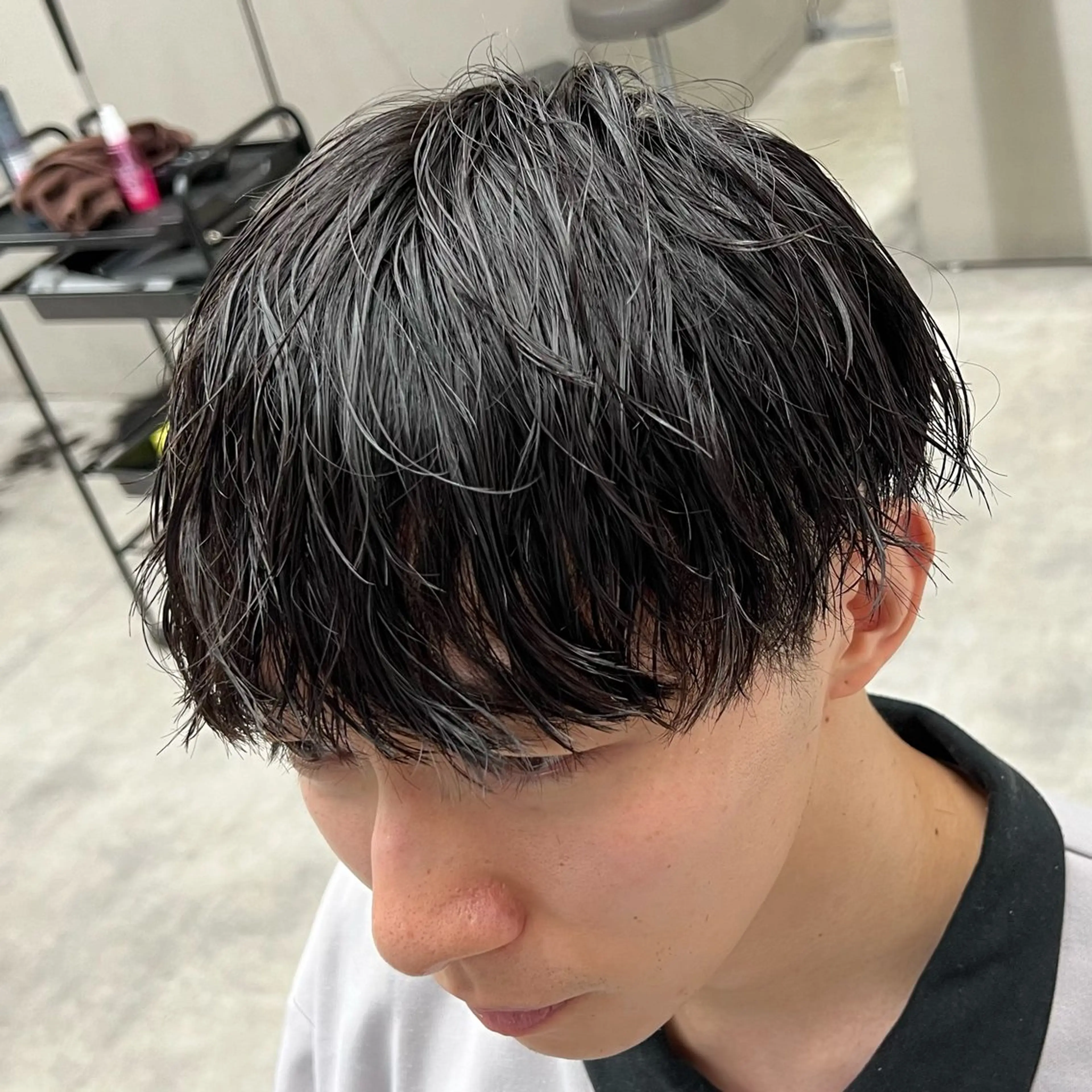 ショート パーマ メンズ カット パーマ メンズパーマ/波巻き 新潟/万代/夏芽🎀のヘアスタイル