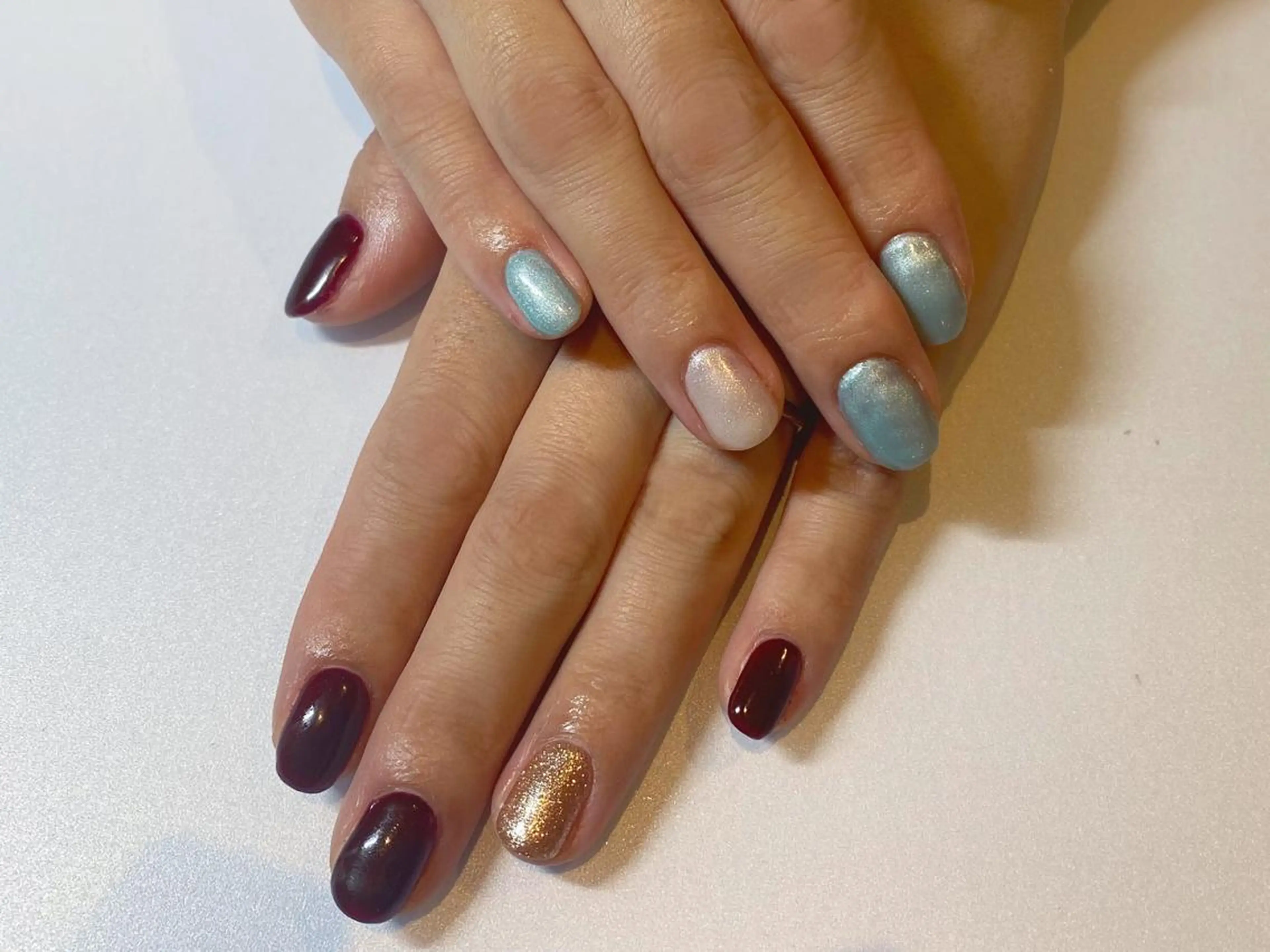 ネイル ジェルネイル ワンカラーネイル ハンドネイル ハンドケア 清川 椿咲のネイルデザイン