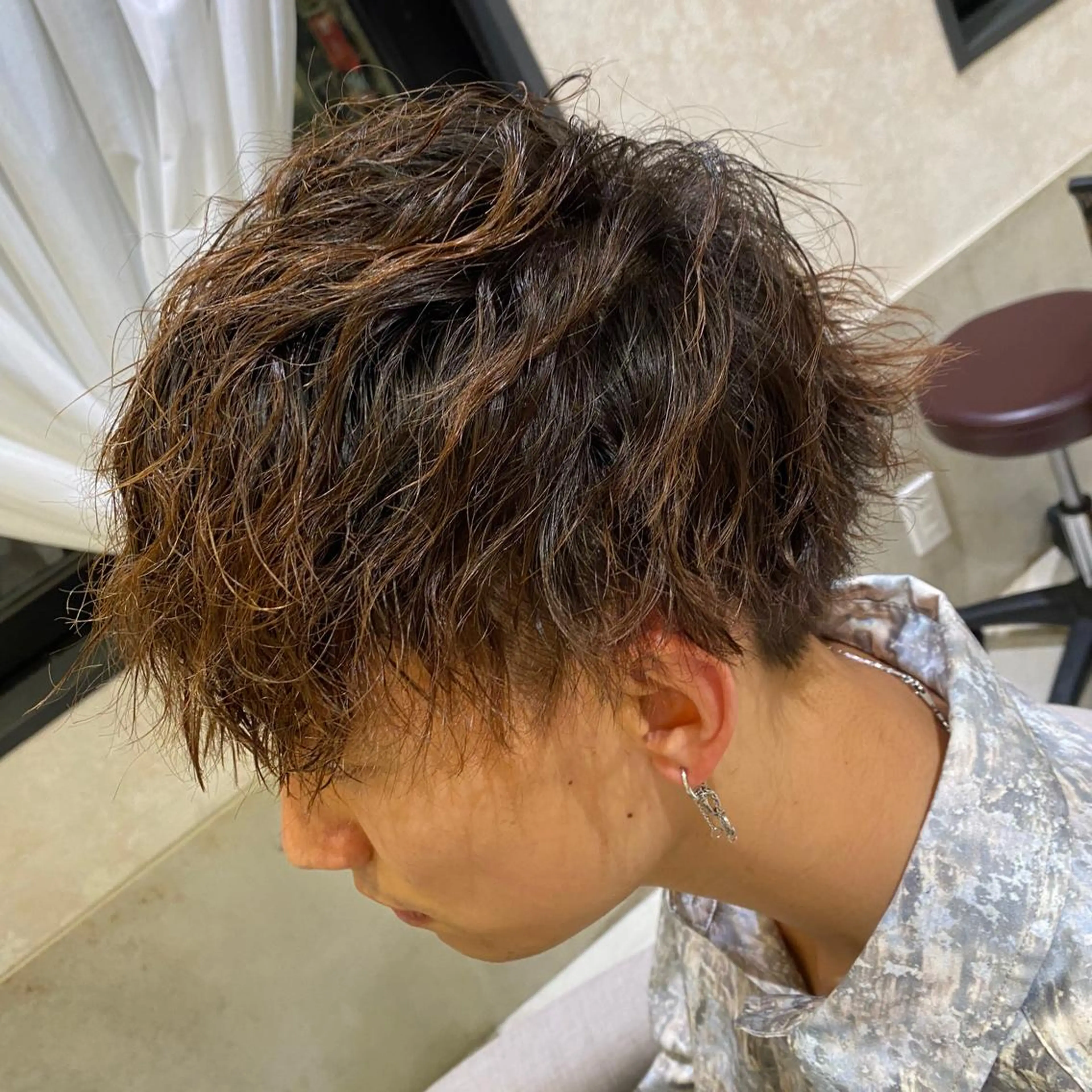 ショート カラー パーマ メンズ CIEL天六店 三上春のヘアスタイル