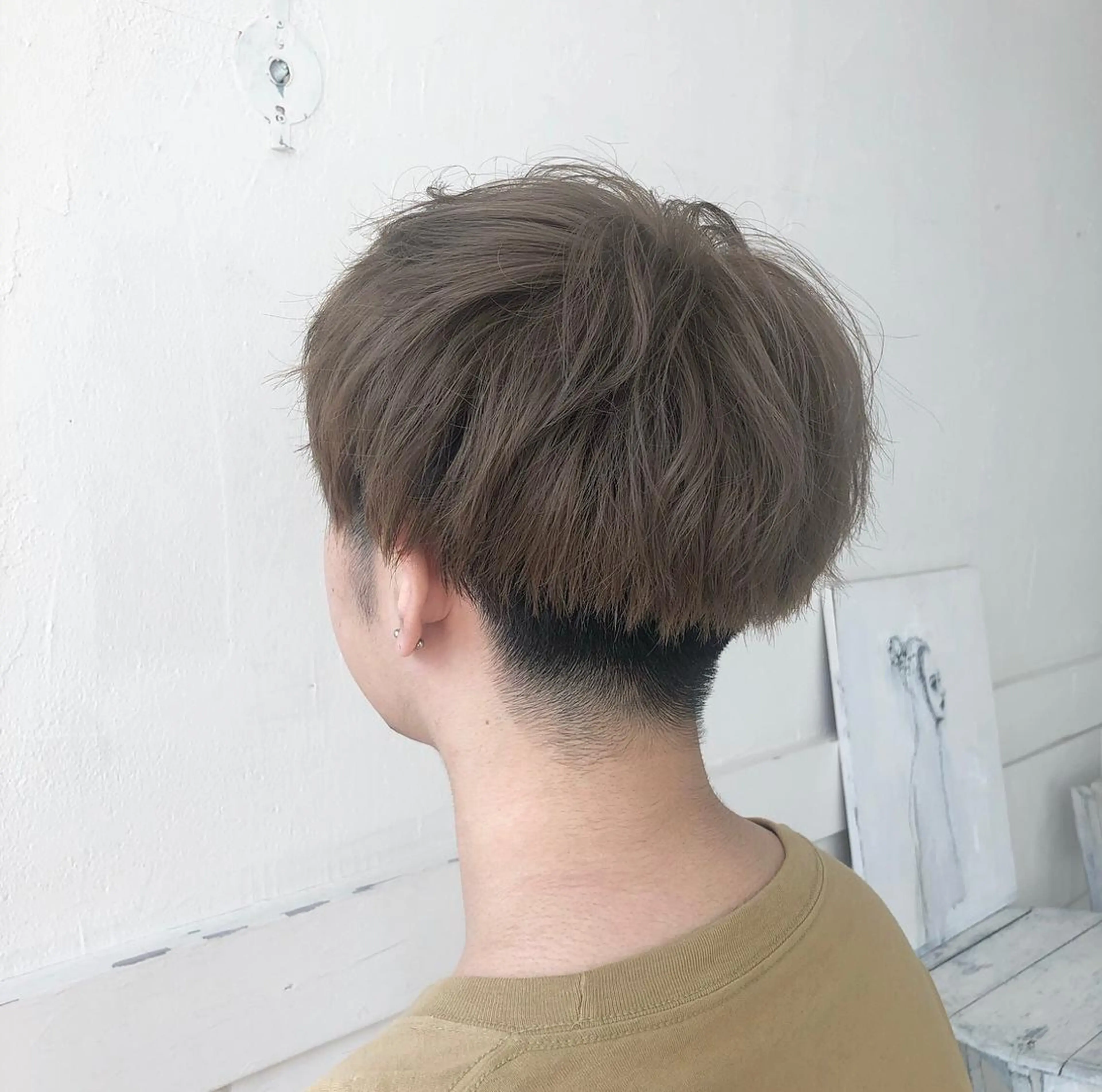 ショート メンズ マッシュ 刈り上げ ショートヘア NeF所属・miku🌿‬ メンズバレイヤージュのヘアスタイル