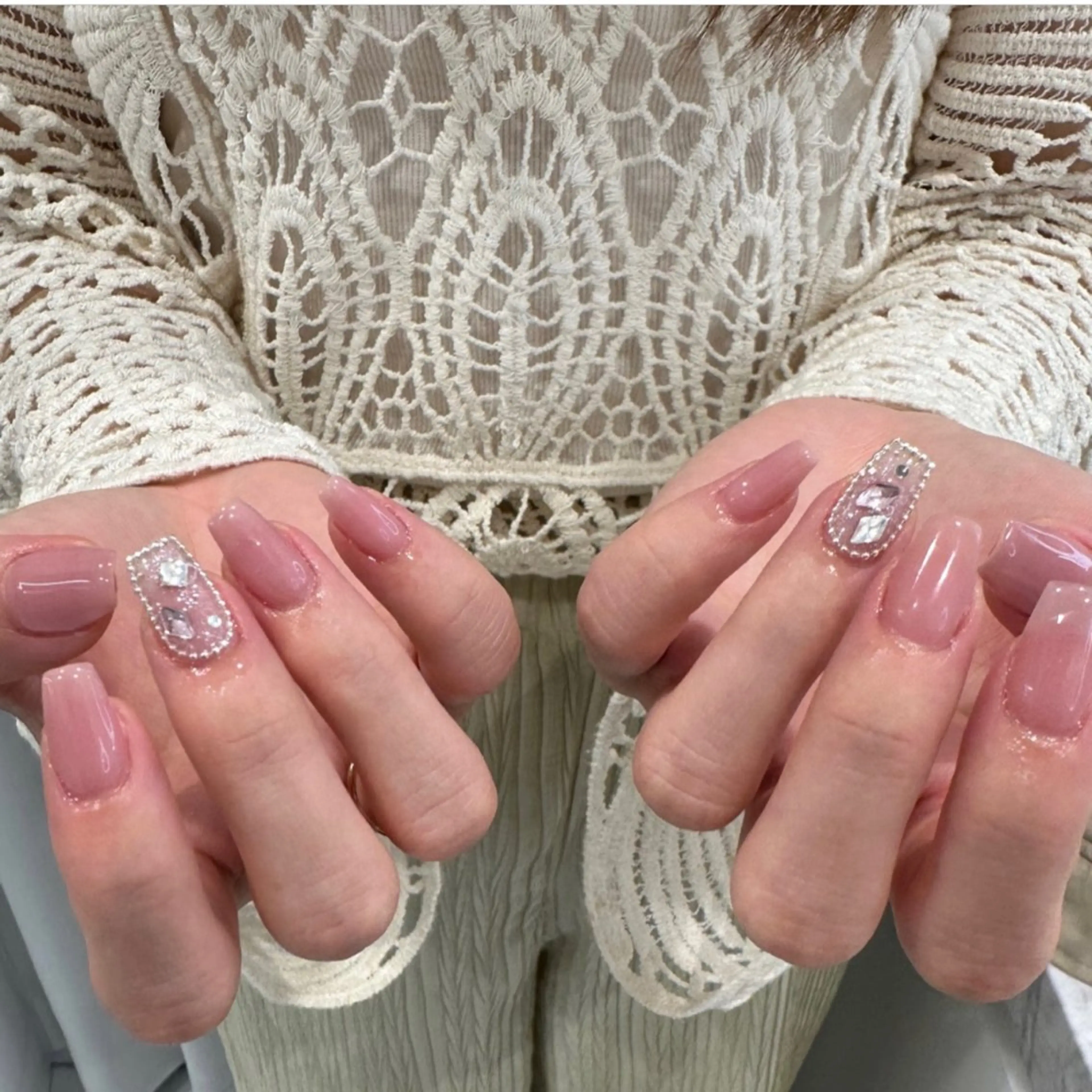 ネイル シンプルネイル 🧁fein. nana🩵のネイルデザイン