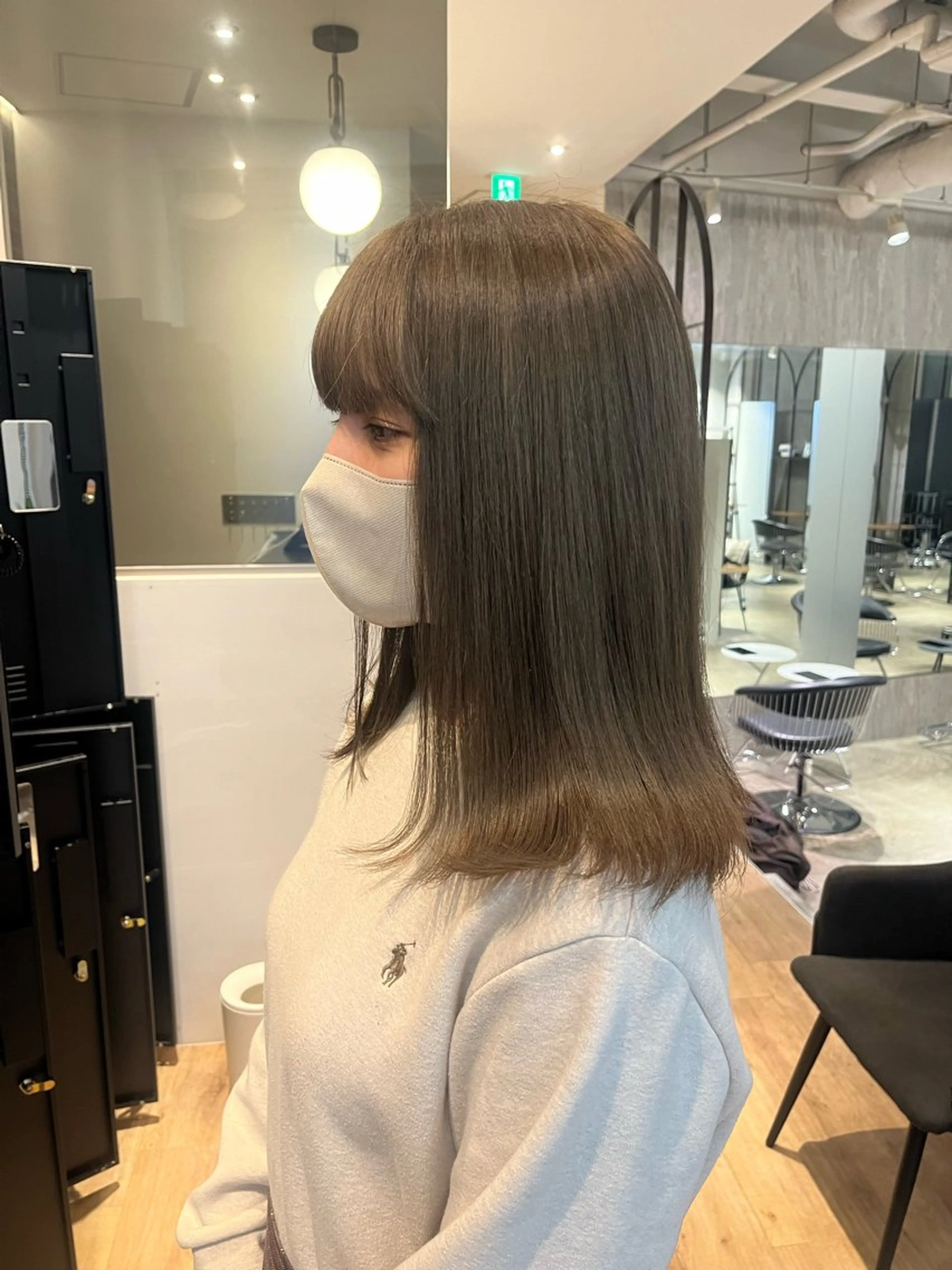 セミロング カラー ベージュカラー ブリーチ 森山 葵 ショート×メンズのヘアスタイル