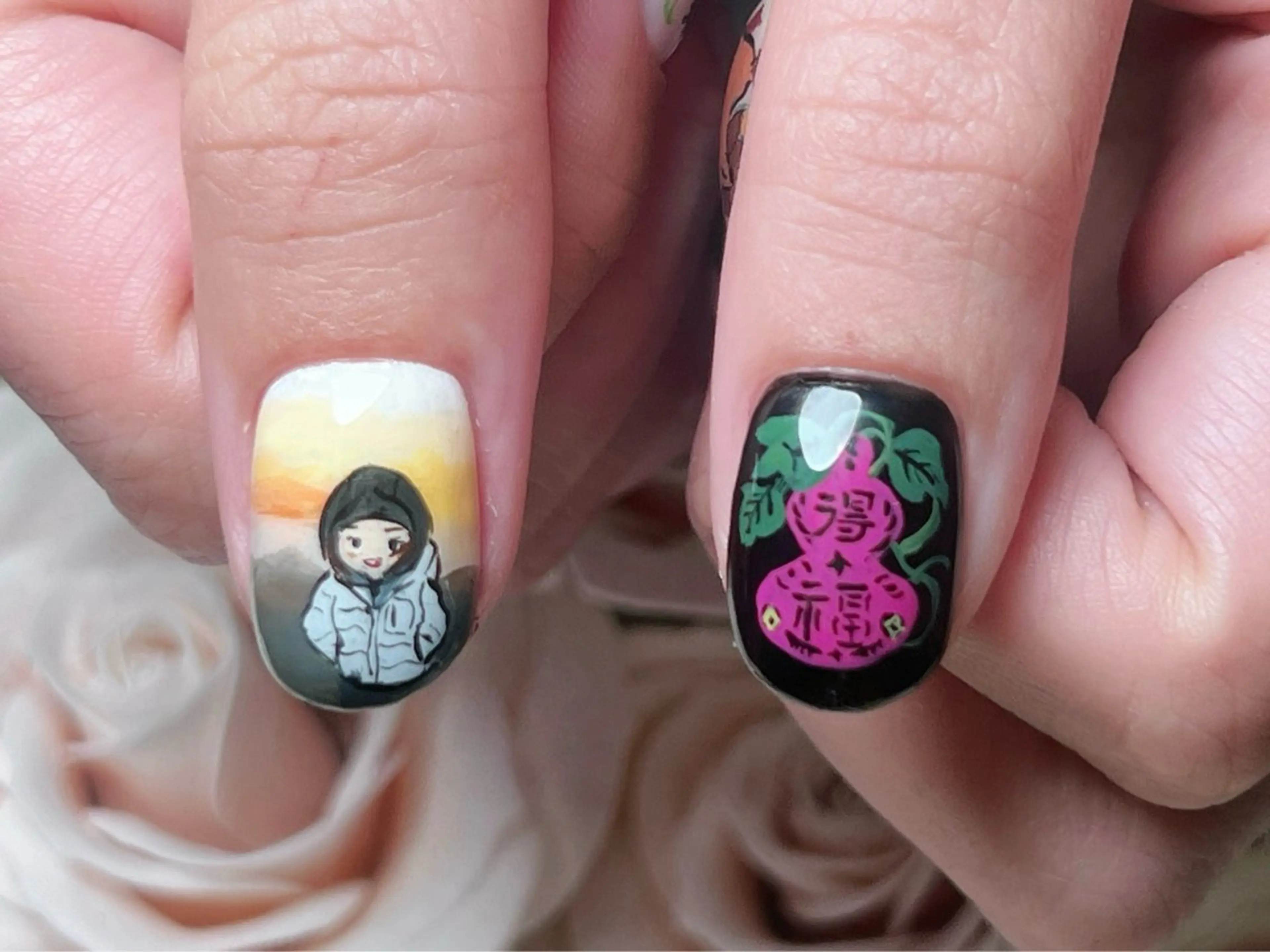 ネイル 成人式 ロングネイル マグネットネイル 持ち込み ワンカラーネイル ハンドネイル Painty所属・Painty nailのネイルデザイン