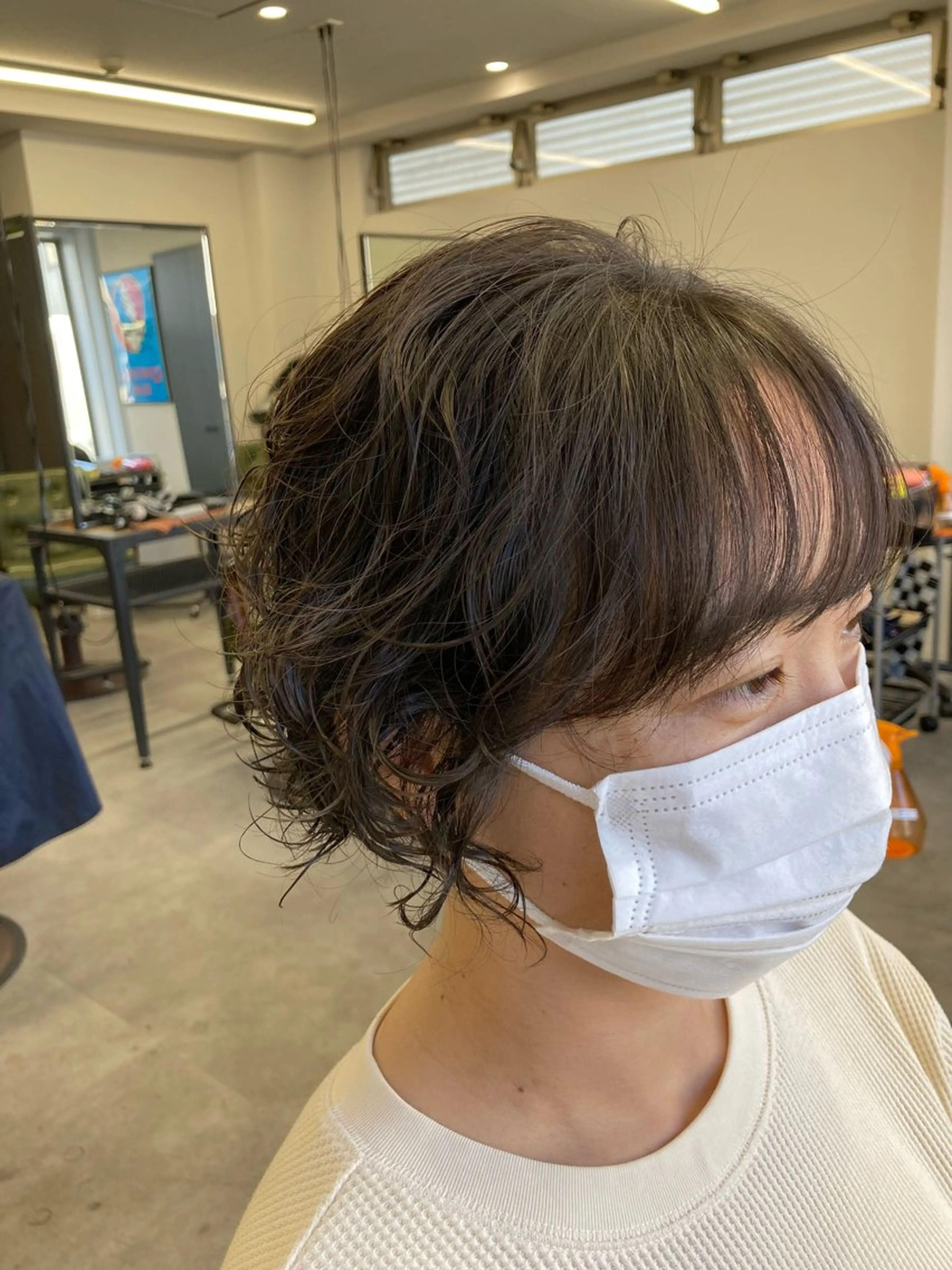 ショート パーマ ショートヘア カット パーマ トリートメント SHAFT Ieiriのヘアスタイル