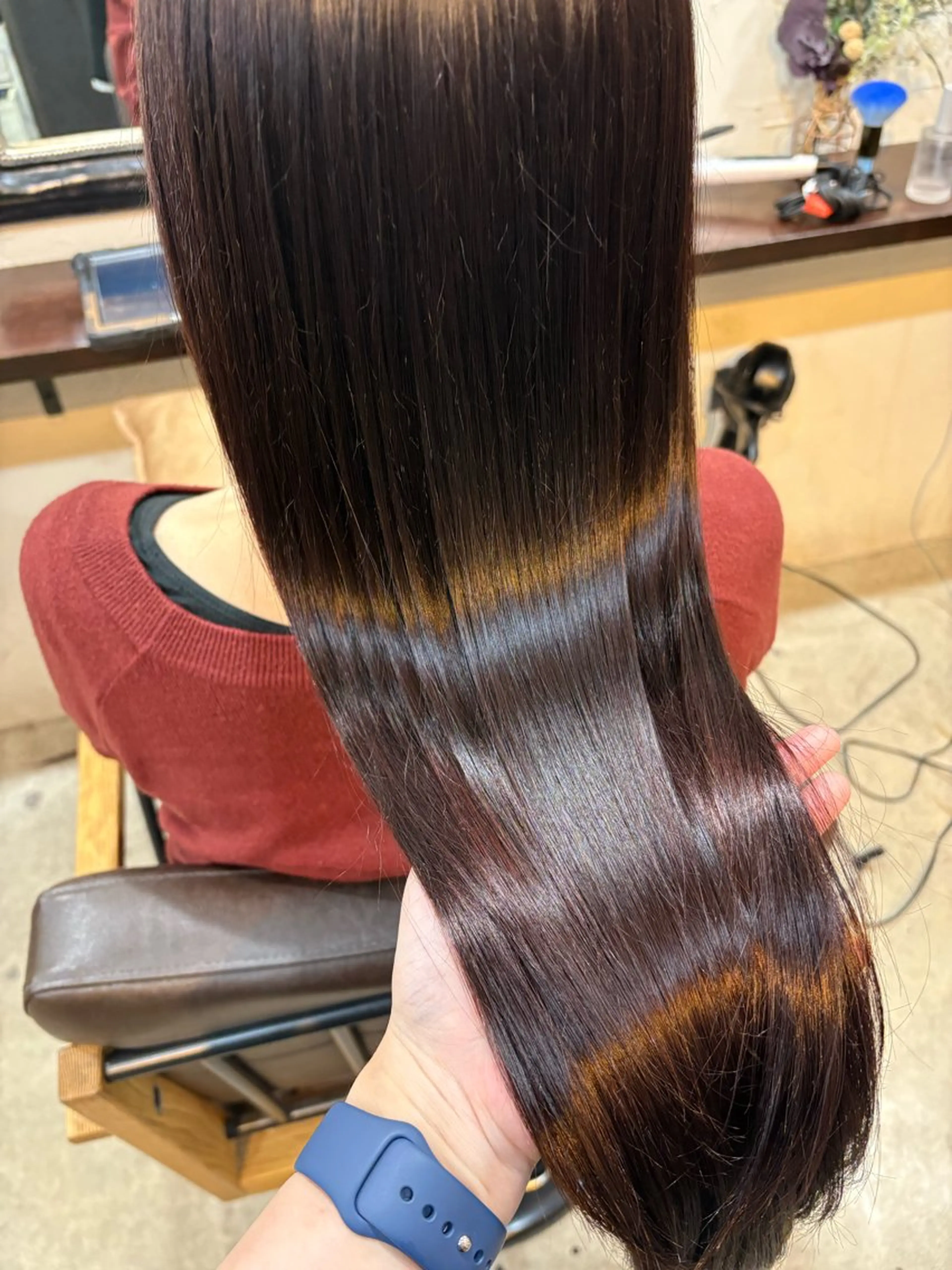 ロング 髪質改善 カット ヘアカラー トリートメント 顔まわりレイヤー/ bob及川亜沙美のヘアスタイル