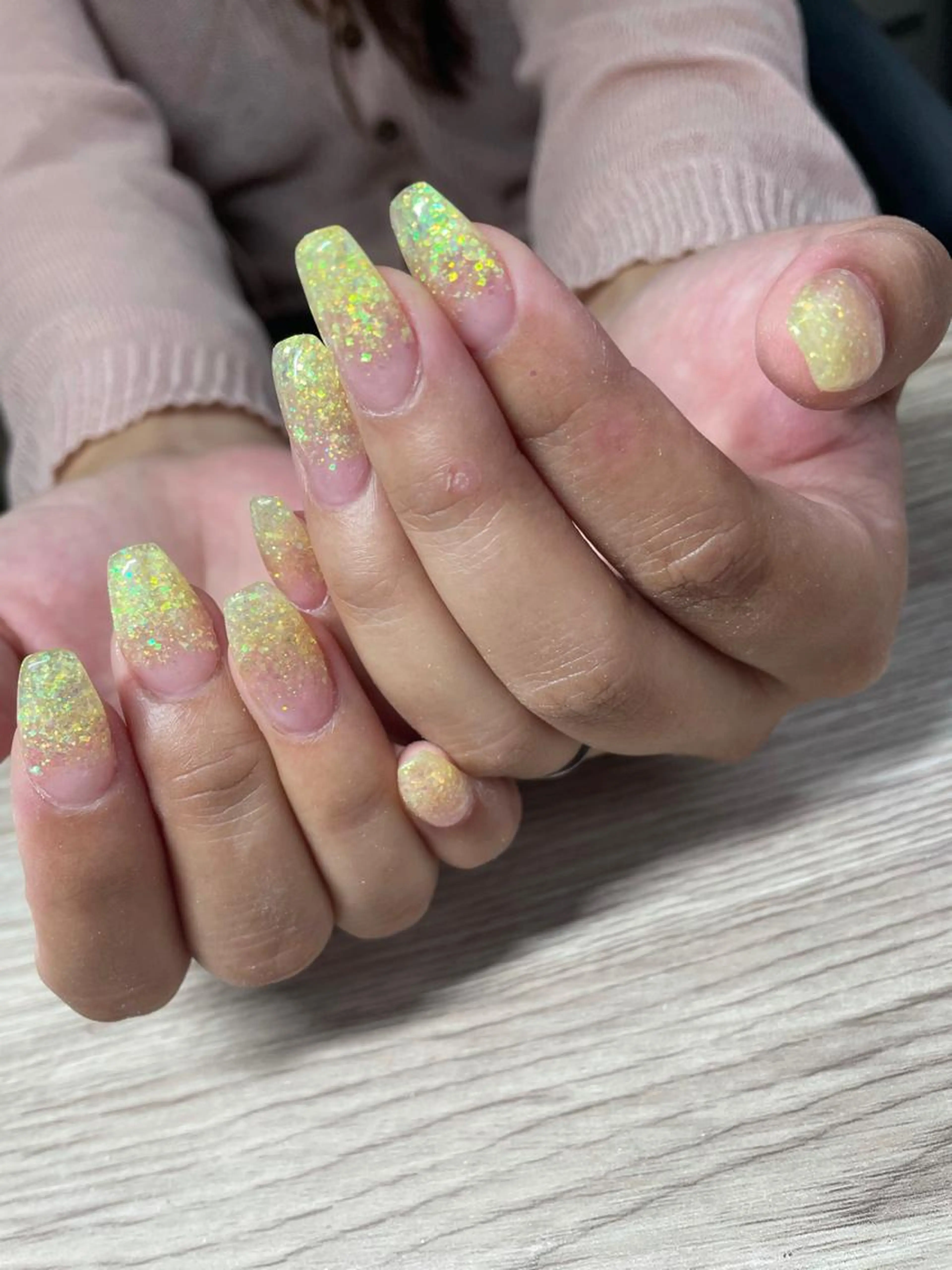 スカルプチュアネイル⭐️ラメグラデーションの写真