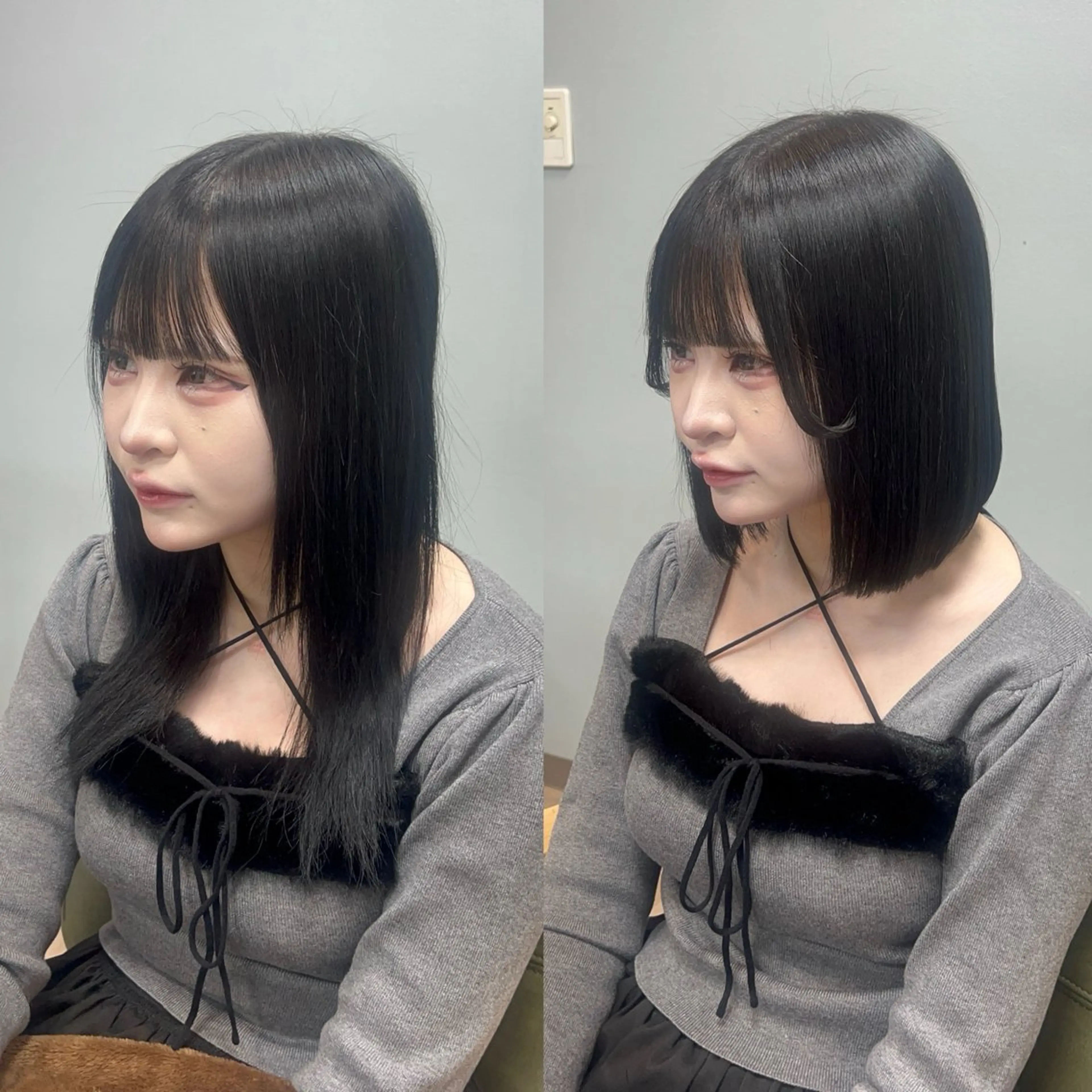 ロング 切りっぱなしボブ ボブ カット ヘアカラー トリートメント yori所属・kokoro /ダブルカラー💎のヘアスタイル