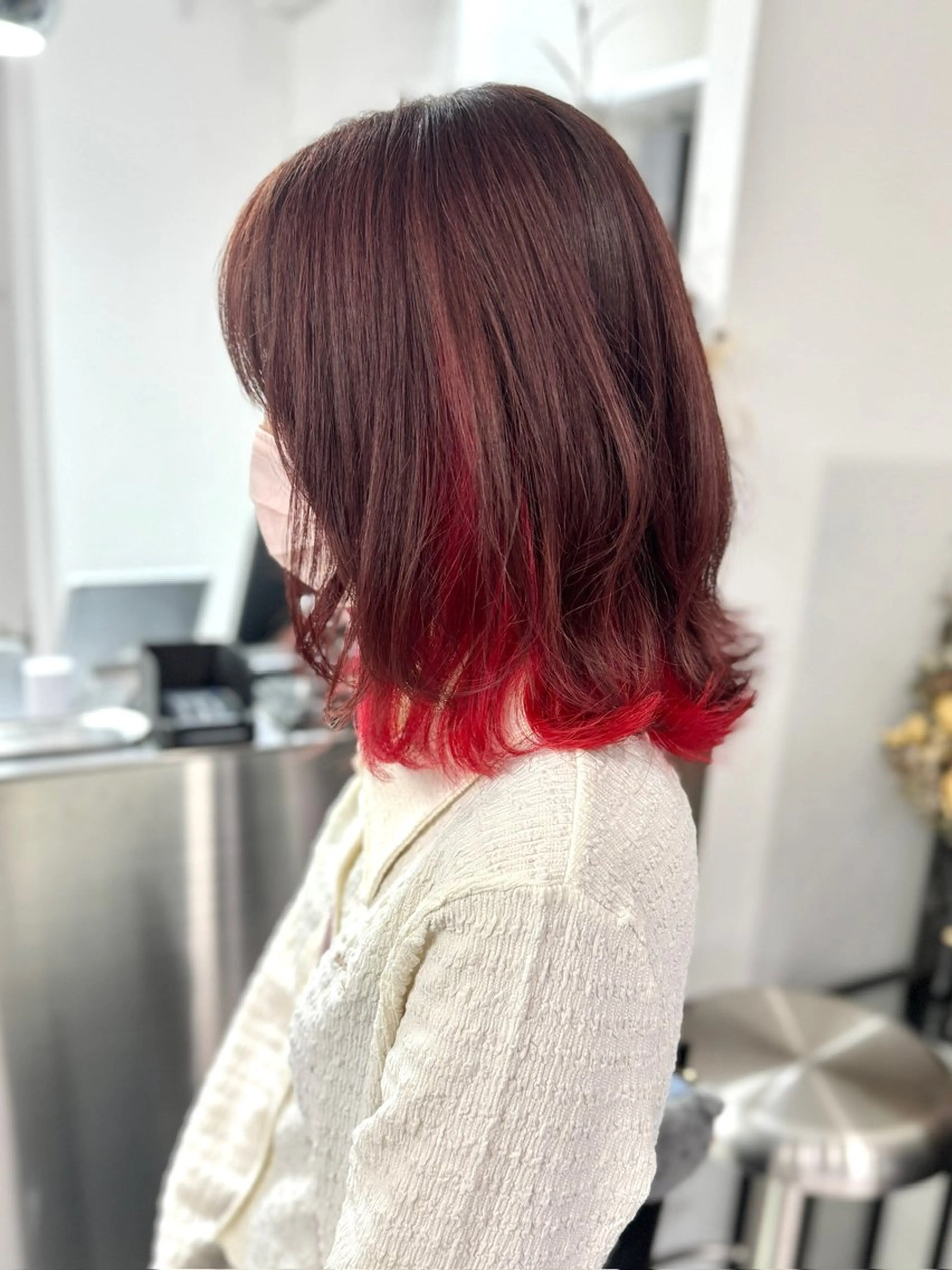 ミディアム カット ヘアカラー トリートメント 髪質改善/ブリーチ毛 縮毛矯正/ MIHOのヘアスタイル