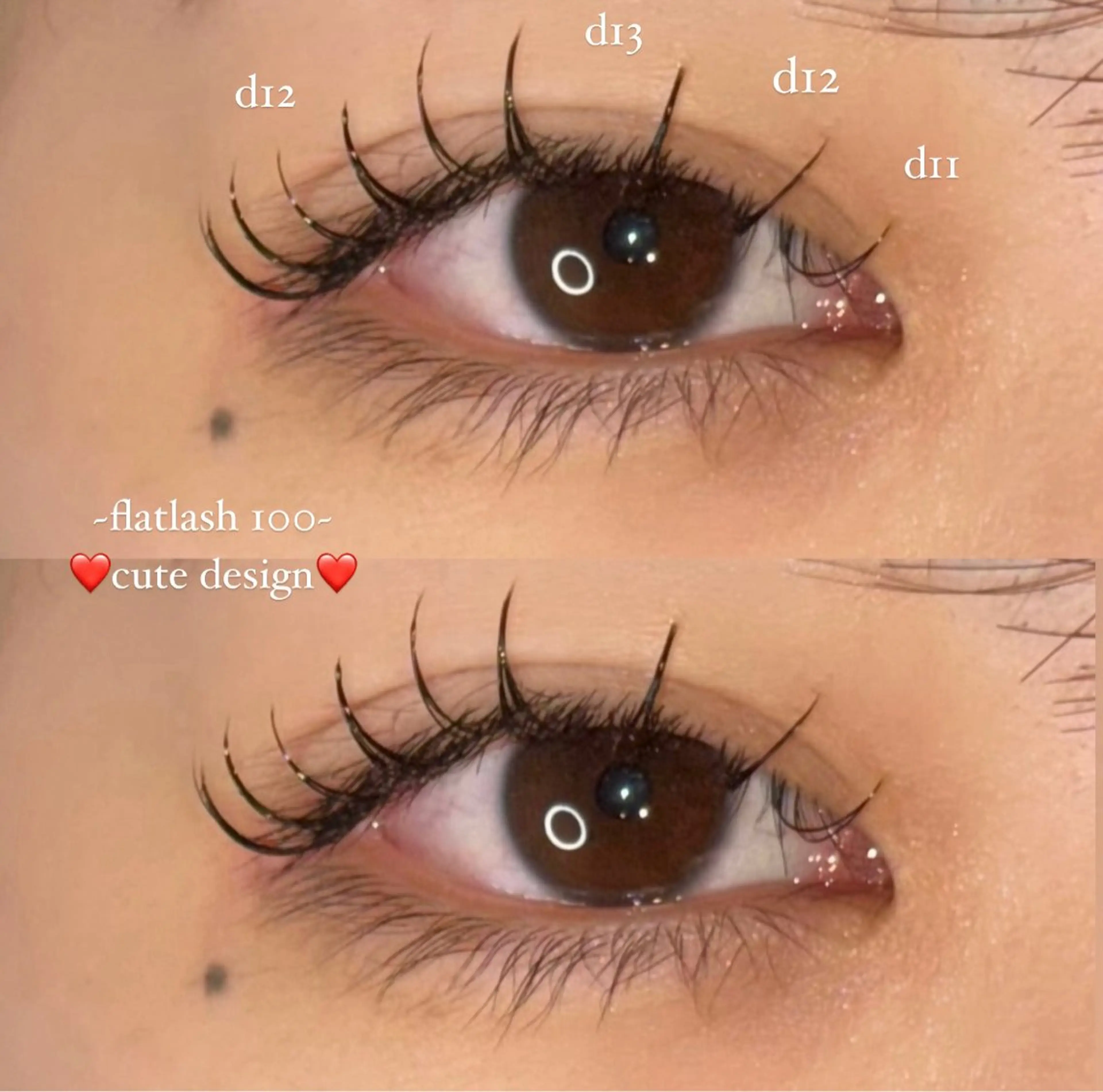 マツエク・マツパ フラットラッシュ まつげパーマ 下まつげエクステ 一重×まつ毛パーマ NORA senaのマツエク・マツパデザイン