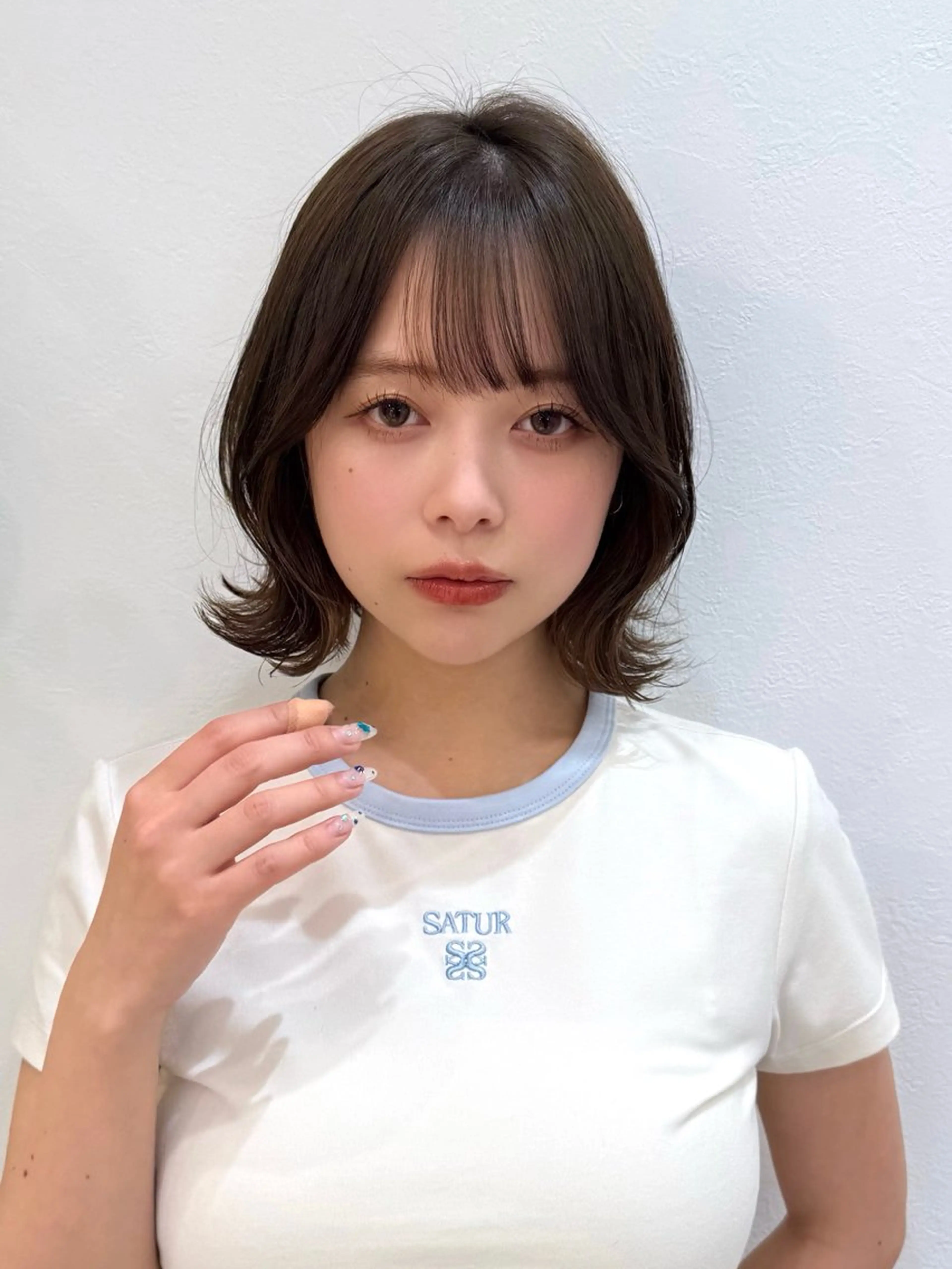 ミディアム カット ヘアカラー トリートメント 新宿/髪質改善/ボブ 韓国レイヤー大重聖斗のヘアスタイル