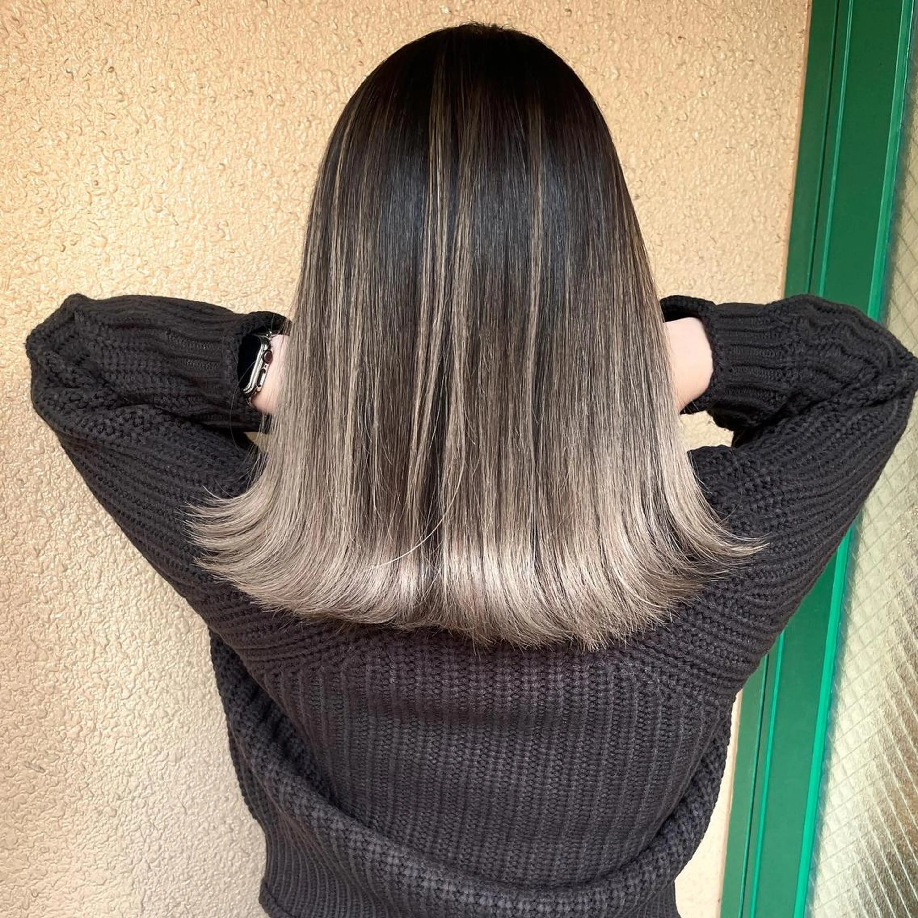 ミディアム カット ヘアカラー トリートメント 田中 聖也のヘアスタイル