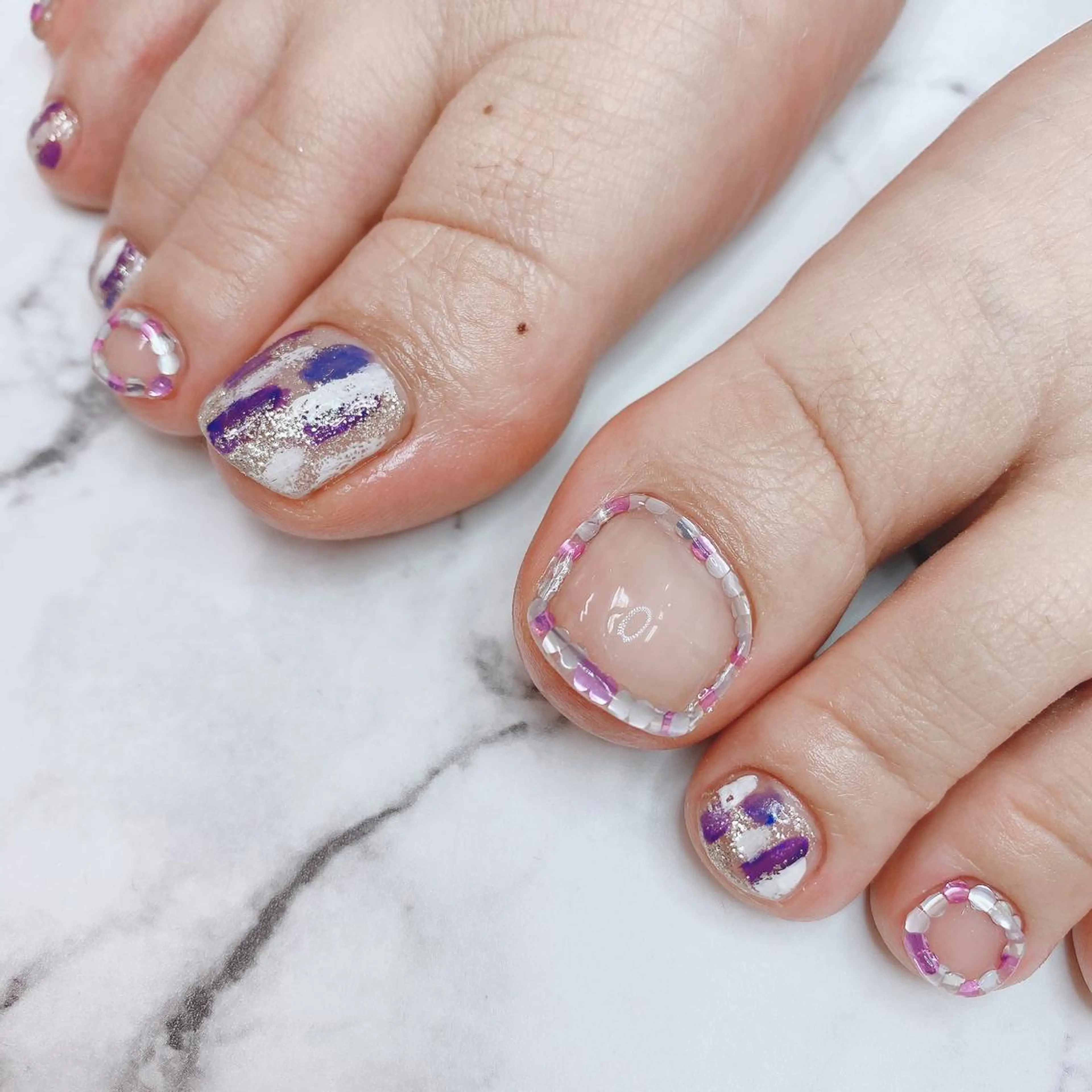 ネイル フットネイル 石原 夕華のネイルデザイン