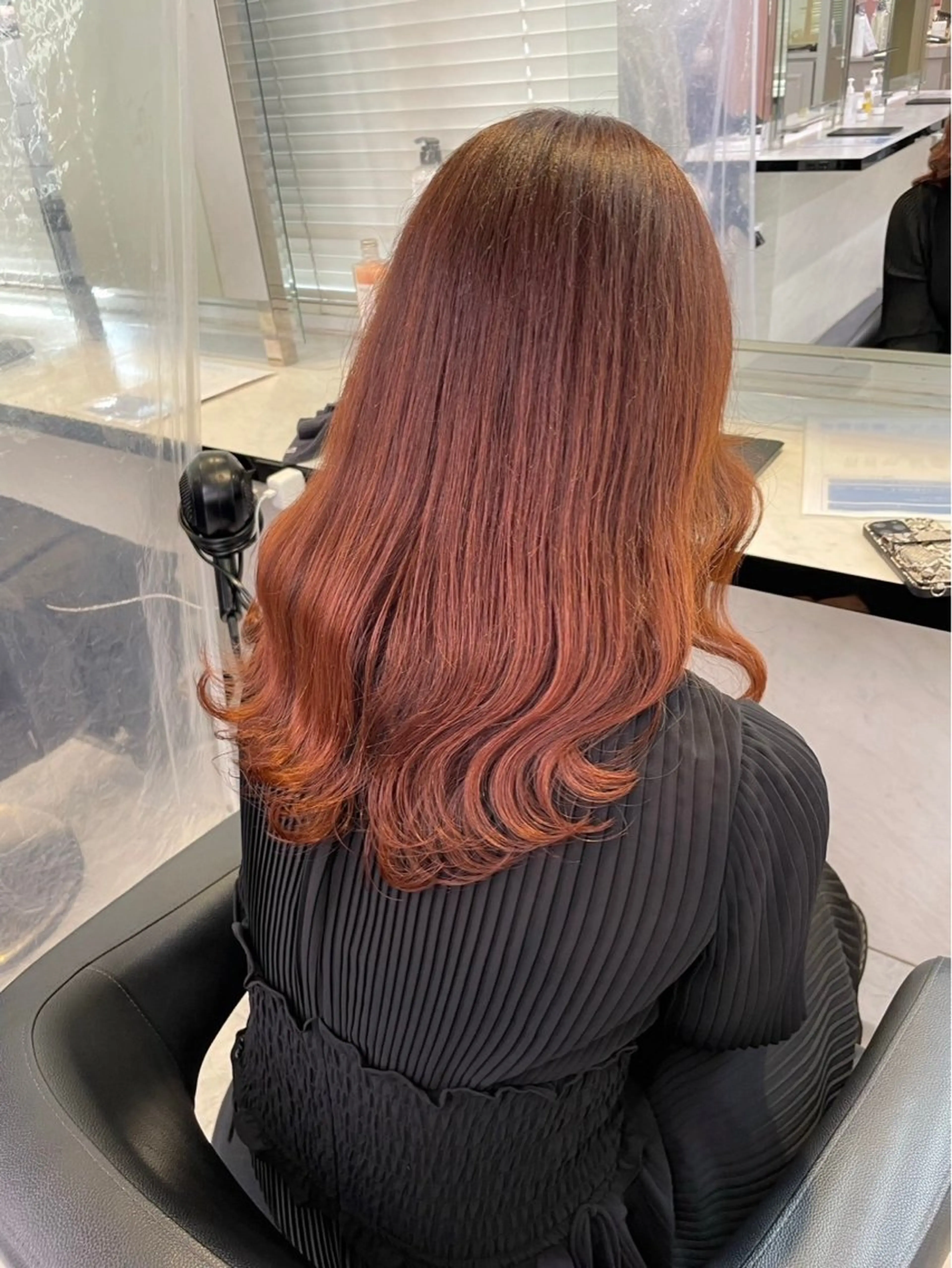 ロング カラー ブリーチなし透明感 ×縮毛矯正🤍ユウのヘアスタイル