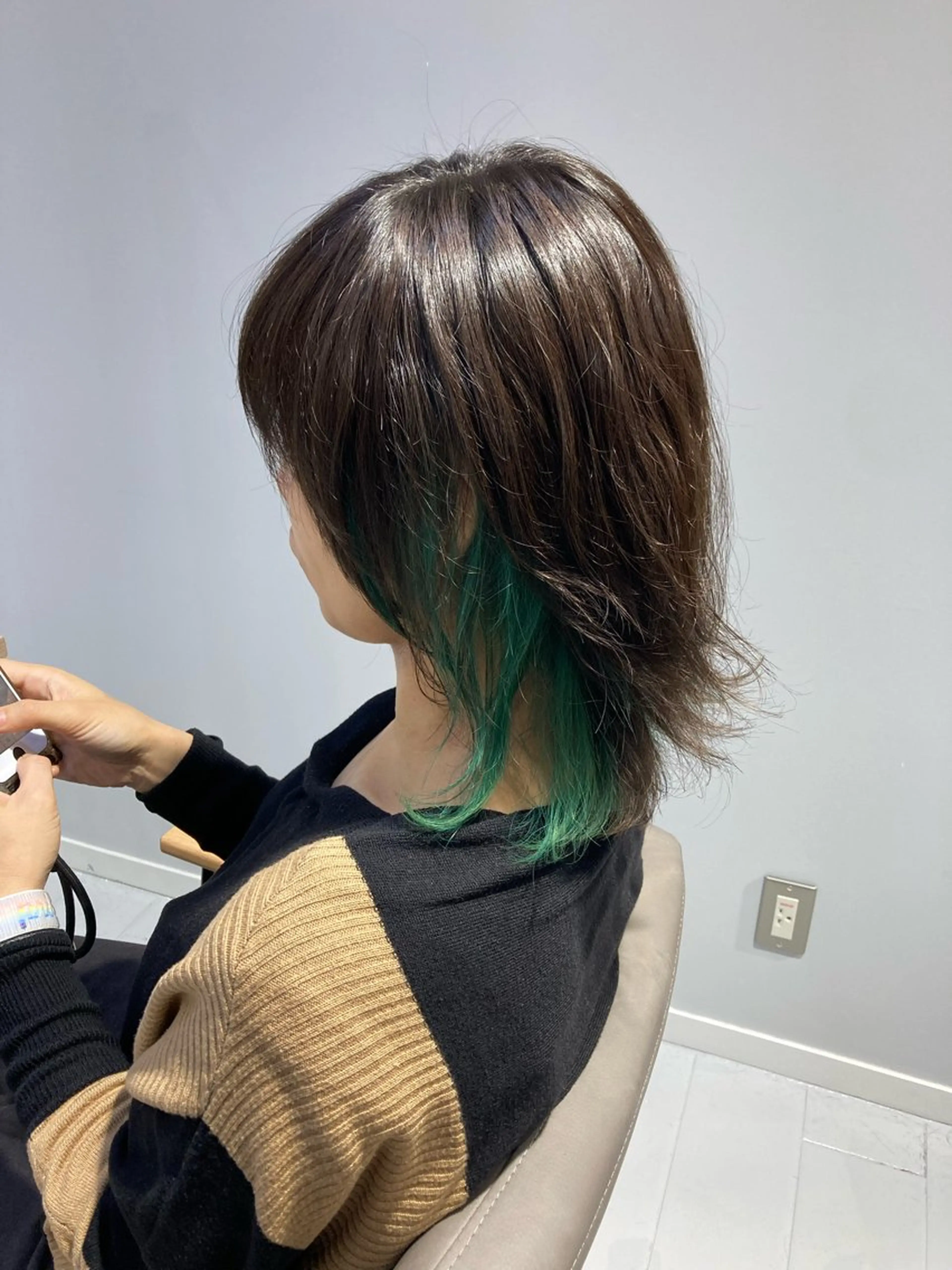 ミディアム カラー インナーカラー ヘアカラー トリートメント 🫧ゆうき🪽 髪質改善/ハイライトのヘアスタイル