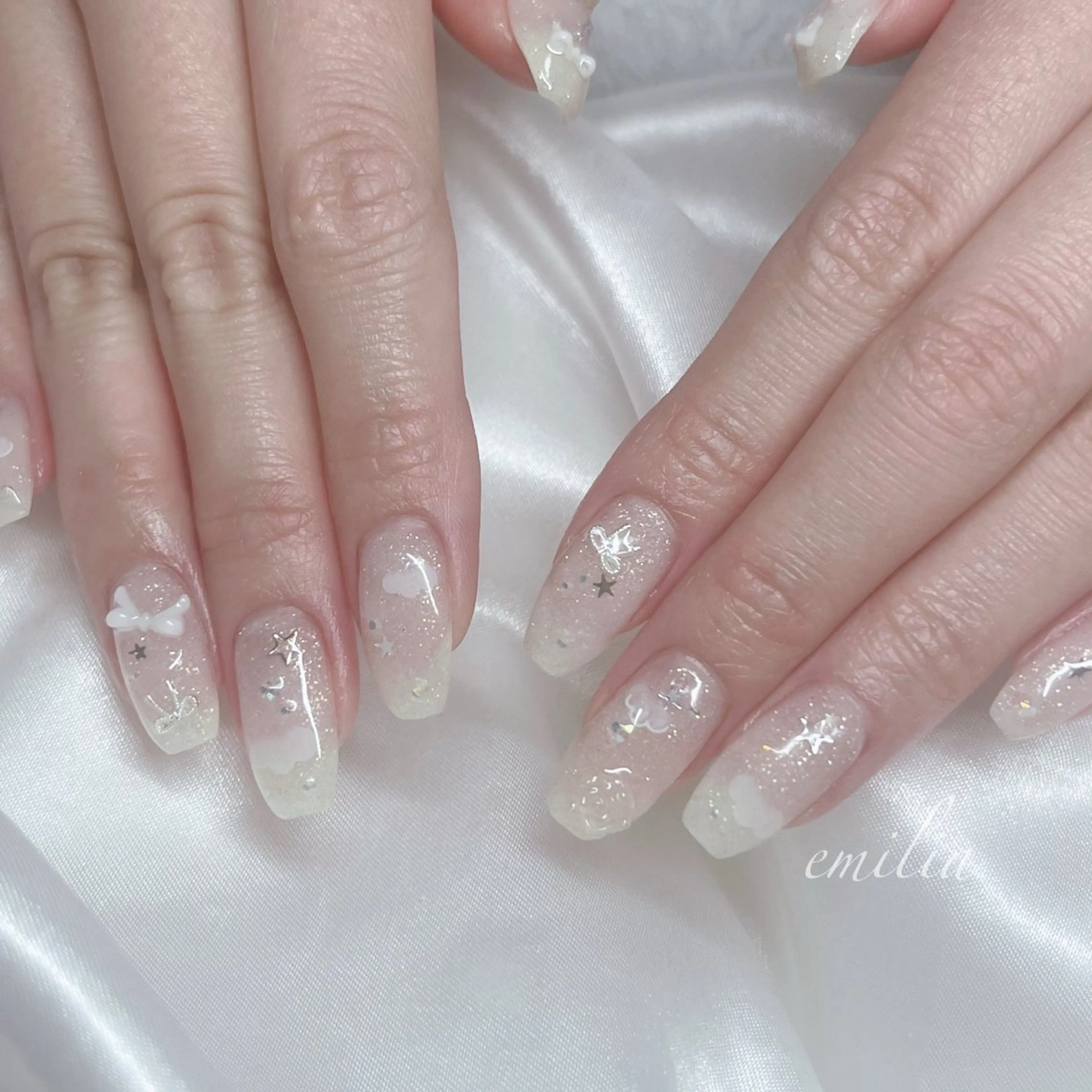 【 オフなし⠀】.*･ﾟ持ち込みデザイン6​〜​10本アート. ･*.💎パーツ付け放題の写真