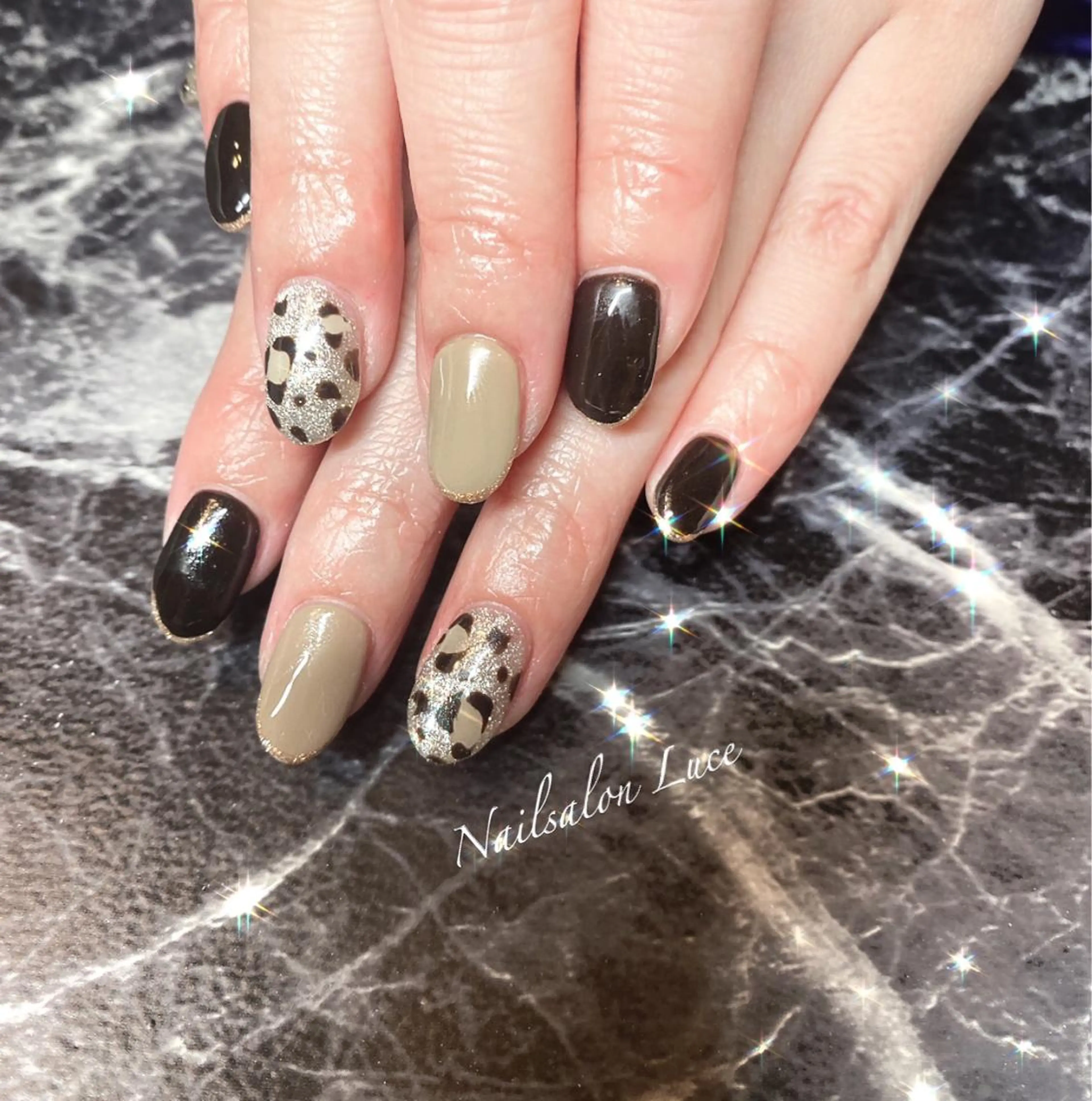 ネイル アニマル柄 フラッシュネイル ジェルネイル マグネットネイル ワンカラーネイル ネイル& 脱毛サロン　Lのマツエク・マツパデザイン