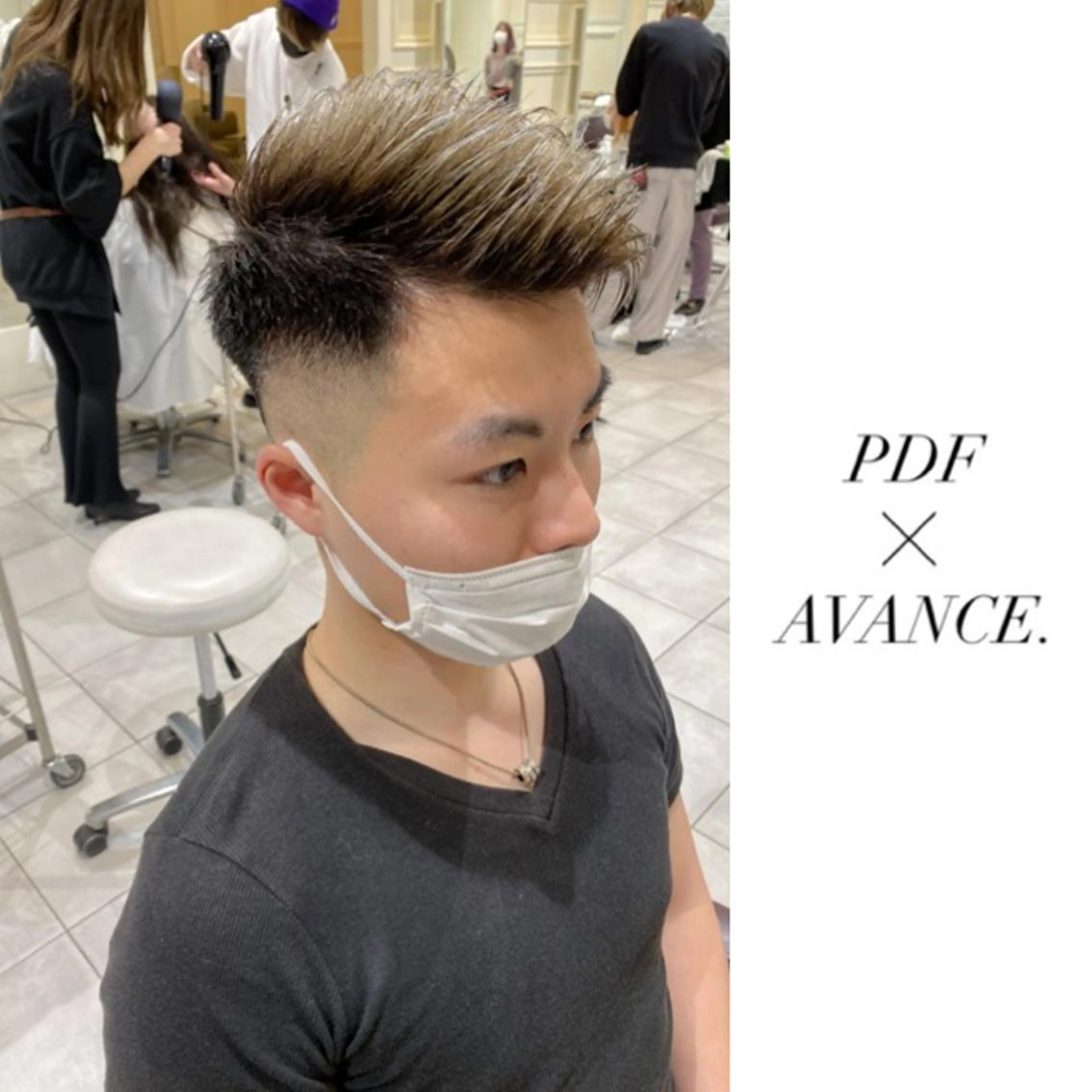 ショート カラー メンズ メンズブリーチ ブリーチ ネイビーカラー カット ヘアカラー AVANCE.難波 店長 松元のヘアスタイル