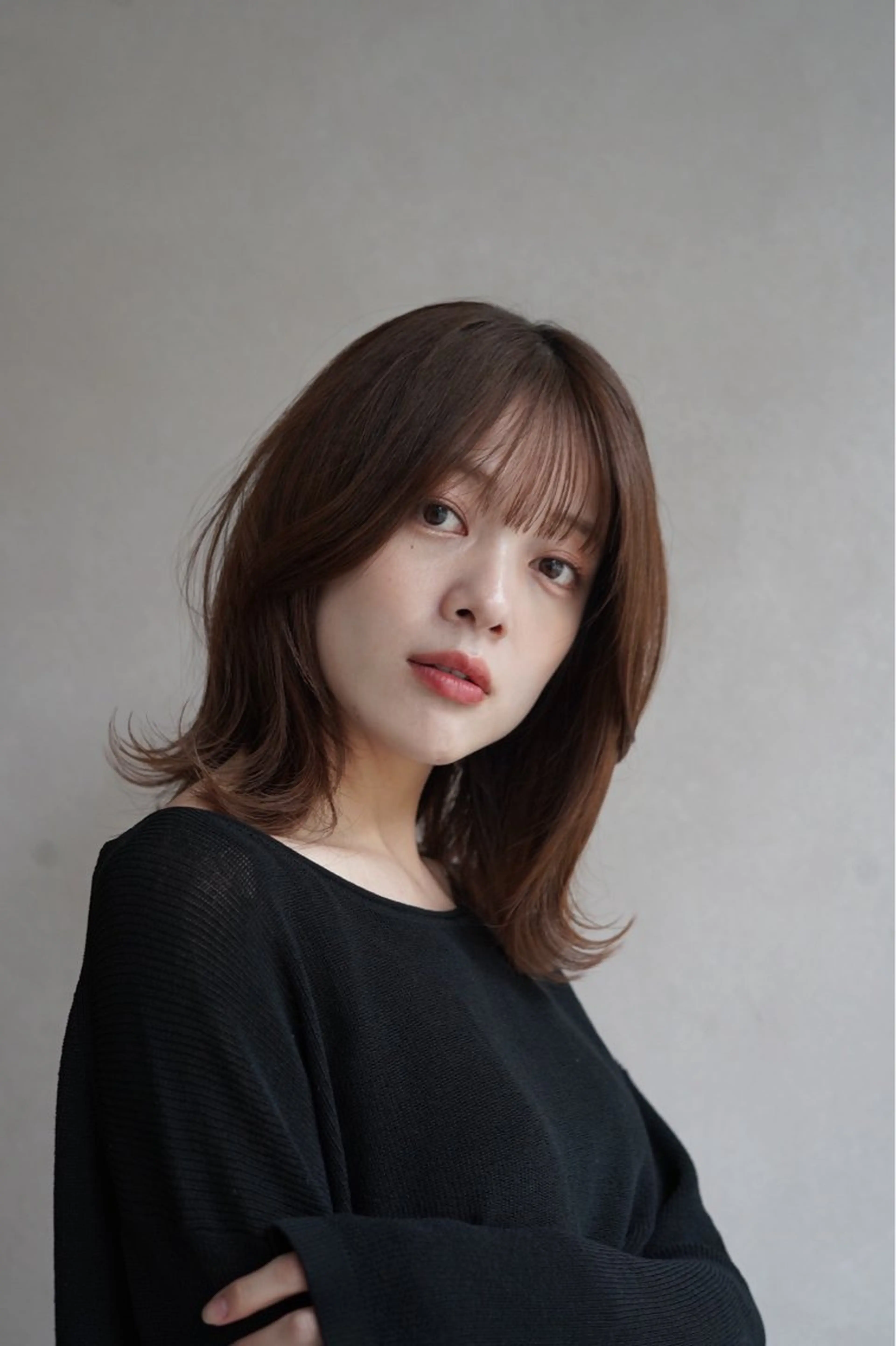 ミディアム レイヤーカット/ くびれヘア佐藤大空のヘアスタイル