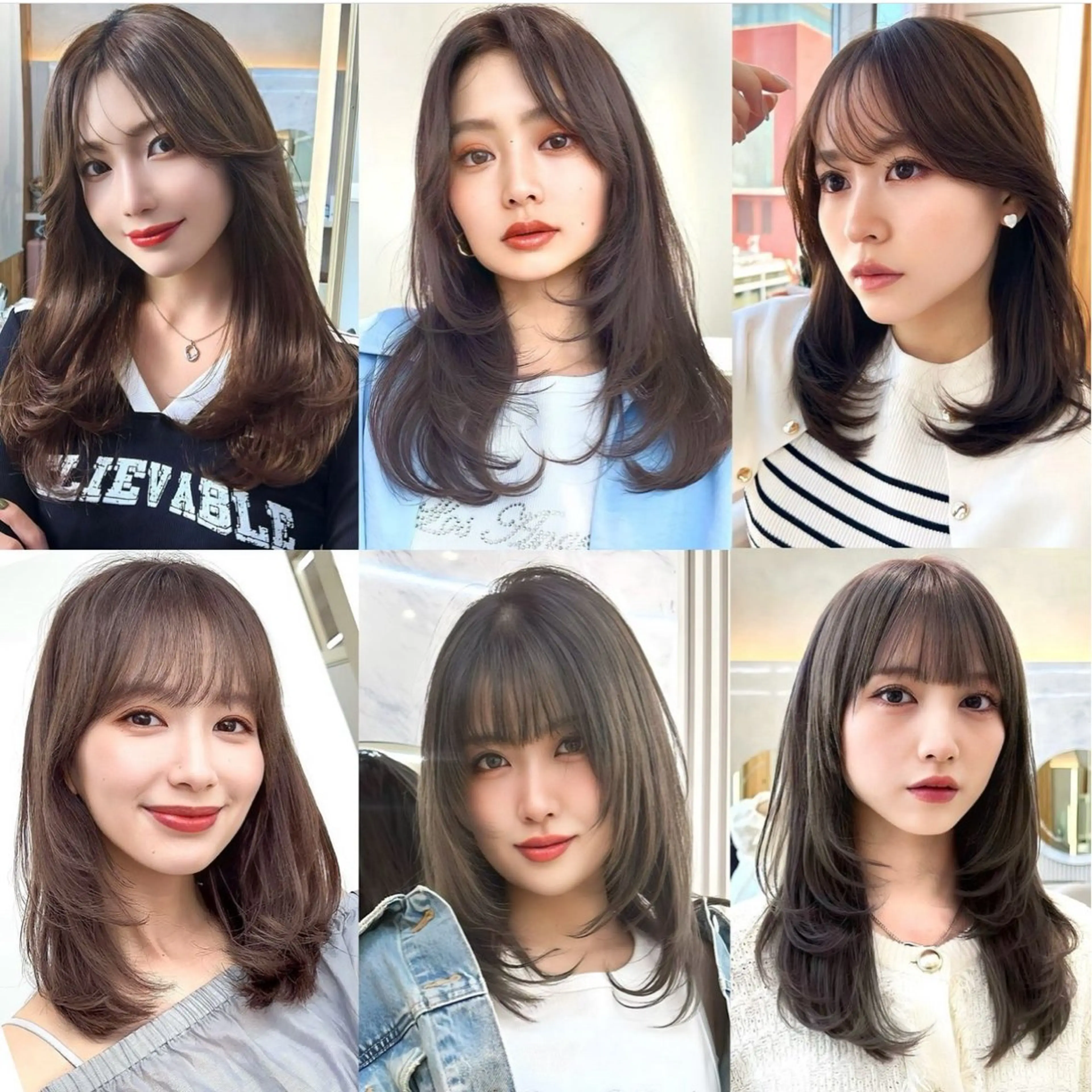 セミロング カラー レイヤーカット カット ヘアカラー トリートメント 顔周り特化/韓国ヘア /レイヤー/吉野幸大のヘアスタイル