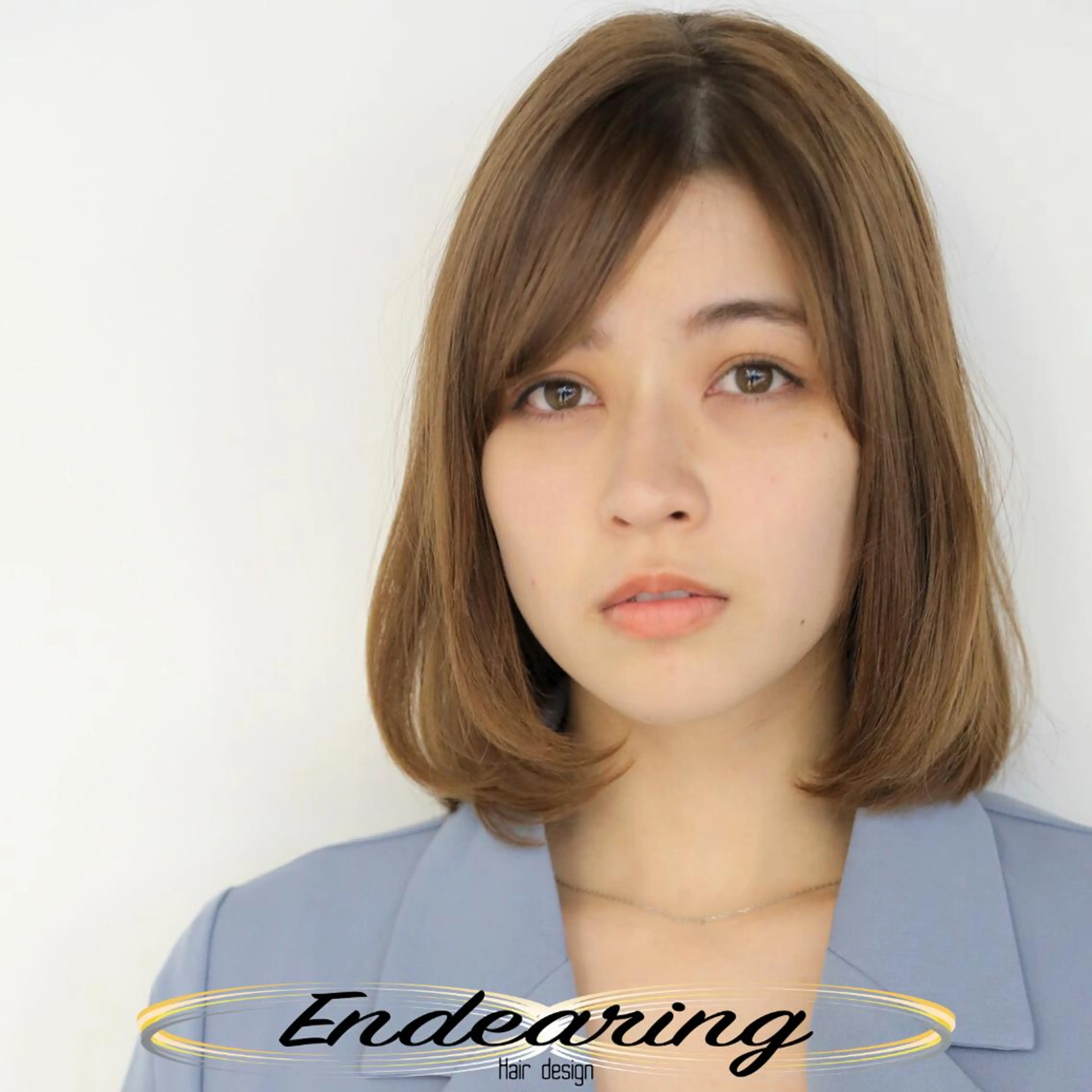 ミディアム ボブ 学生 似合わせカット カット ヘアカラー Endearing 銀座/レイヤーカットのヘアスタイル