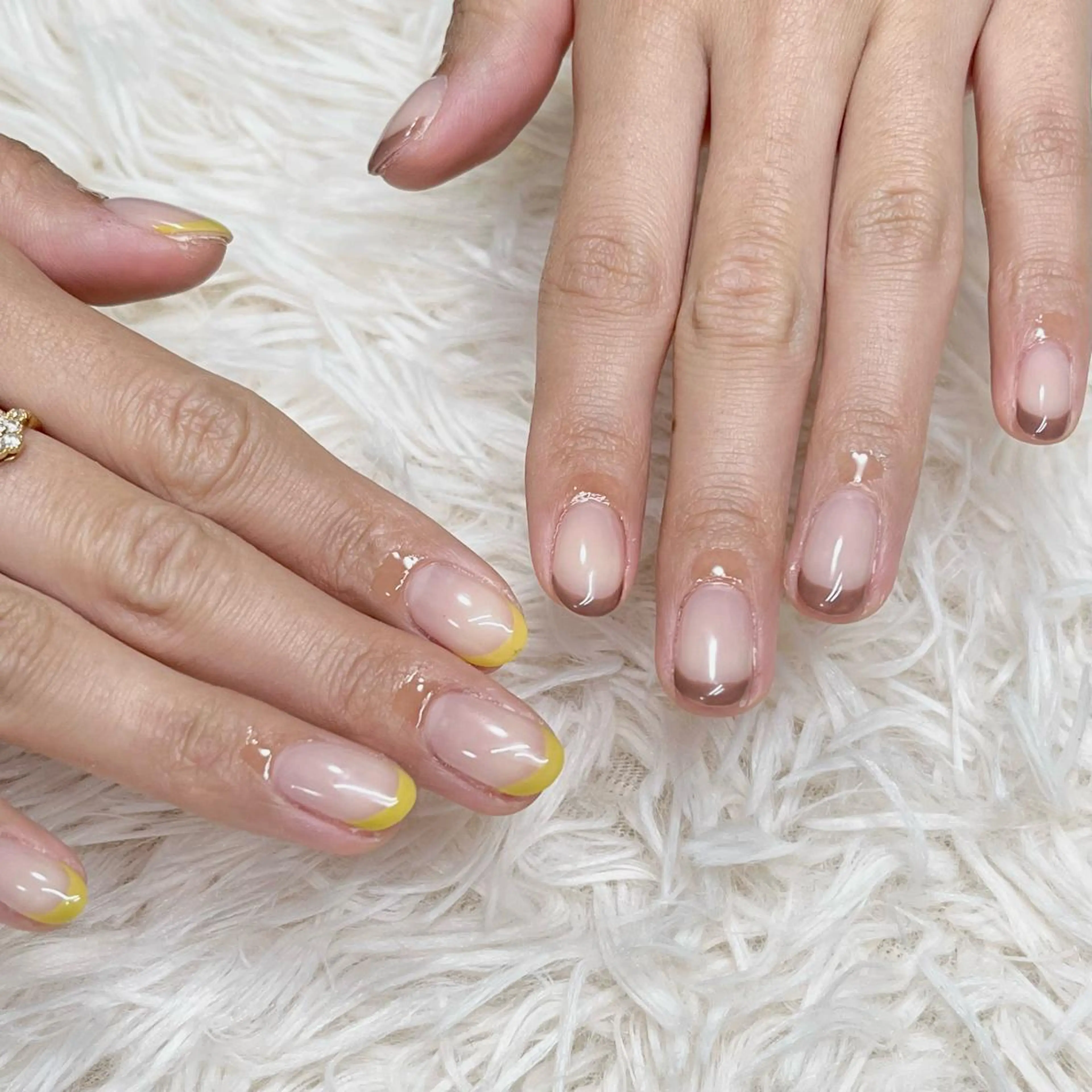 ネイル アートネイル クリアネイル フレンチネイル ジェルネイル ガラスフレンチ 🐕‍🦺Yappy 💗A-tanのネイルデザイン