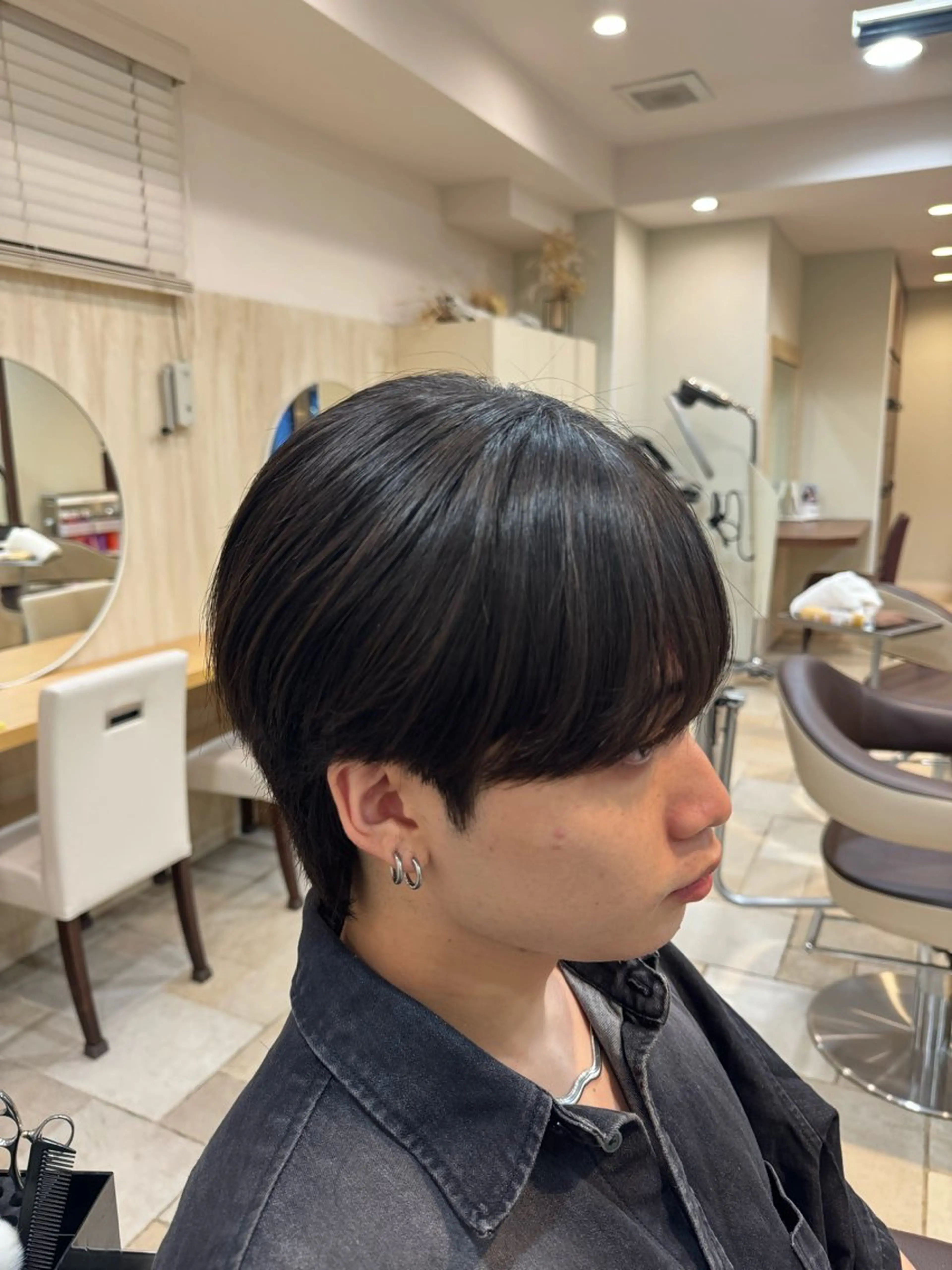 パーマ メンズ マッシュ シースルーマッシュ ストレートパーマ パーマ／縮毛矯正/ 副店長 ・村田伊吹のヘアスタイル