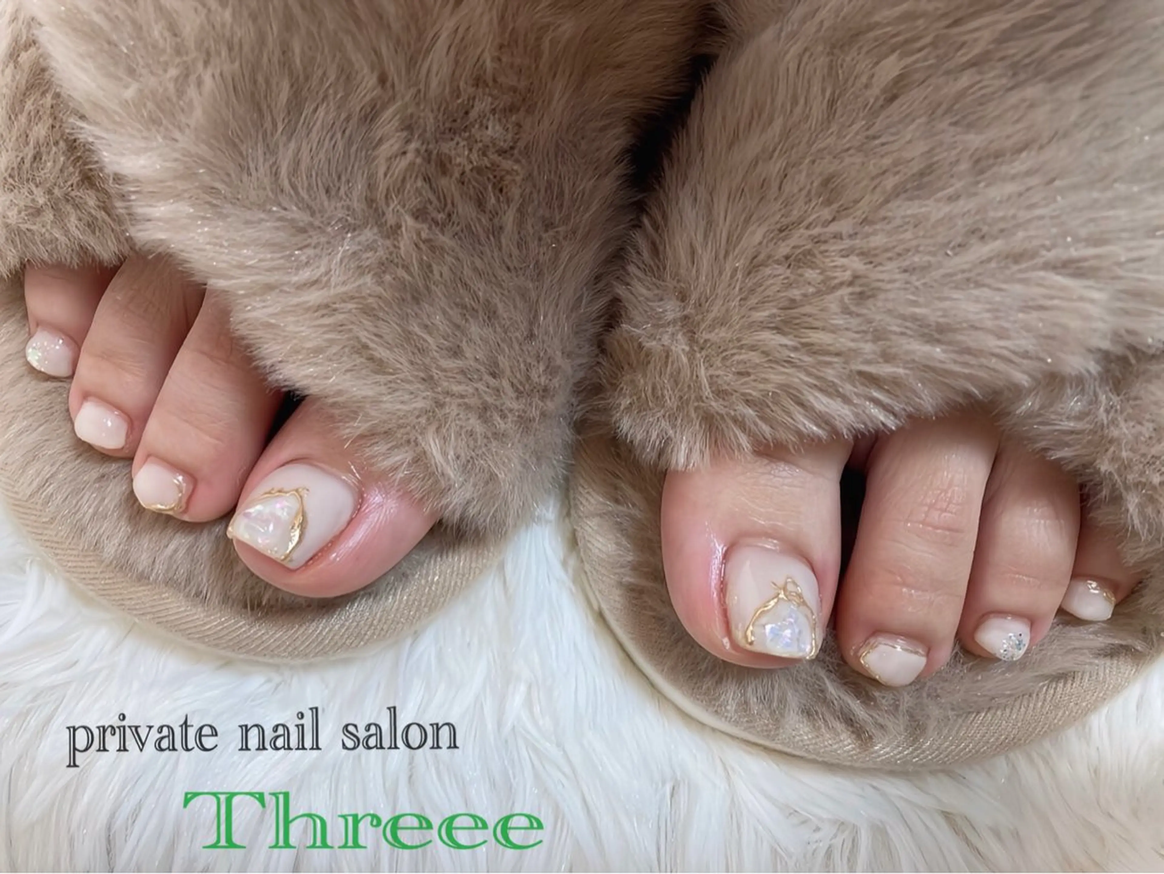 ネイル ニュアンスネイル フットネイル Nail salon - Threee　-のネイルデザイン