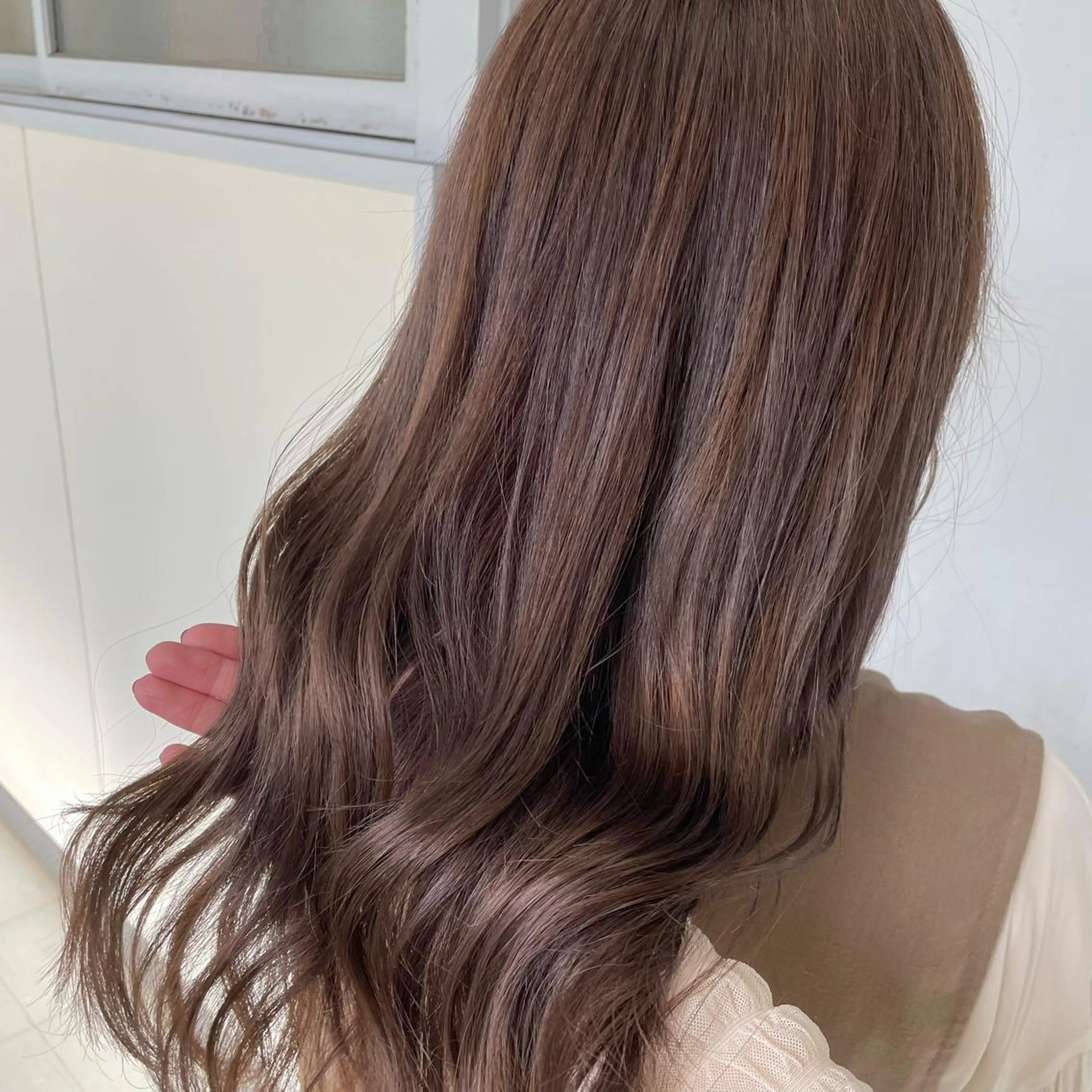 セミロング カラー ヘアアレンジ maoブリーチ無し 似合わせカラーのヘアスタイル