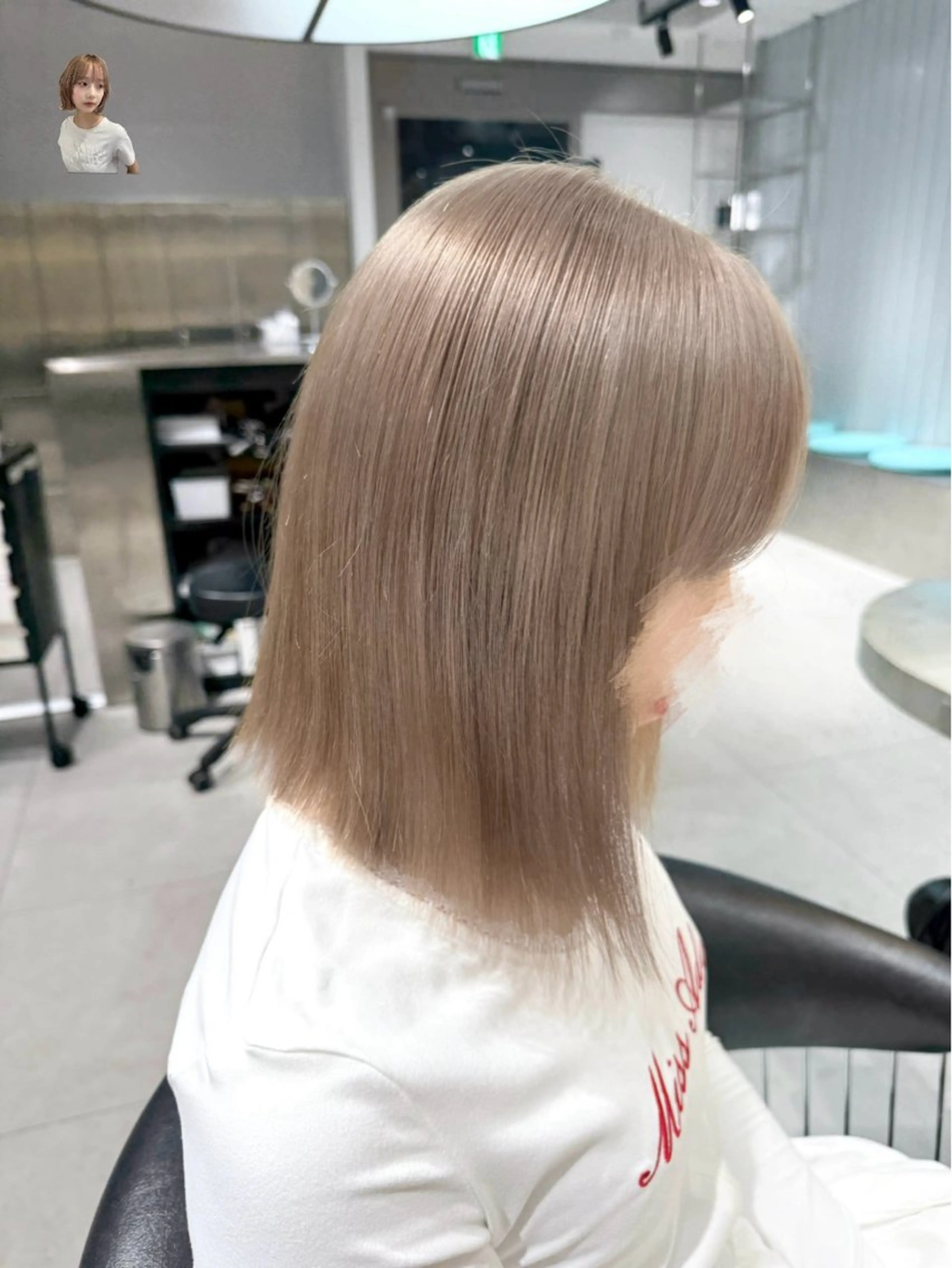 ミディアム ヘアカラー ハイトーン特化🤍/ 韓国ボブ / ハルナのヘアスタイル