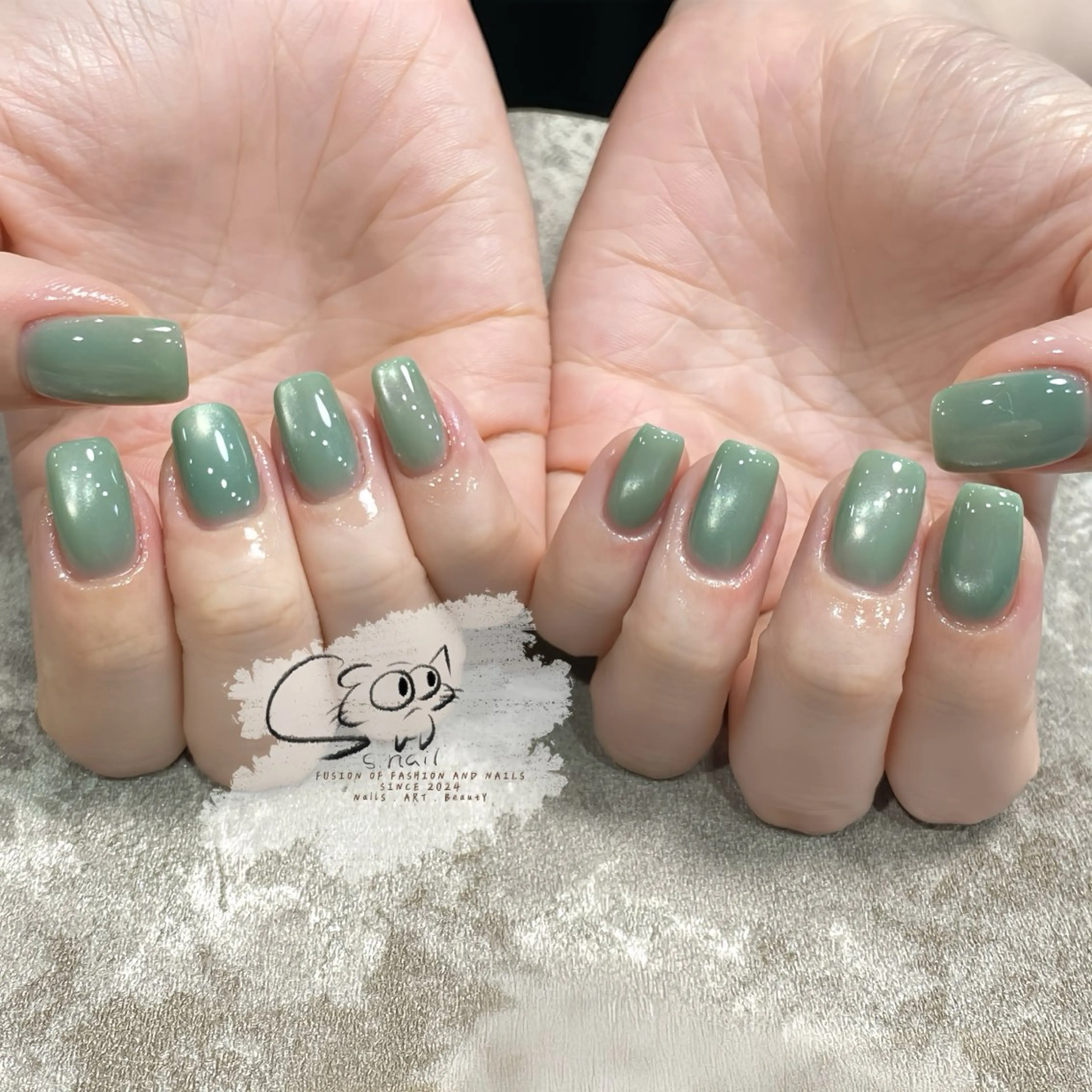 ネイル チークネイル フレンチネイル グラデーション マグネットネイル ワンカラーネイル ハンドネイル S.nail所属・S.nail _のネイルデザイン