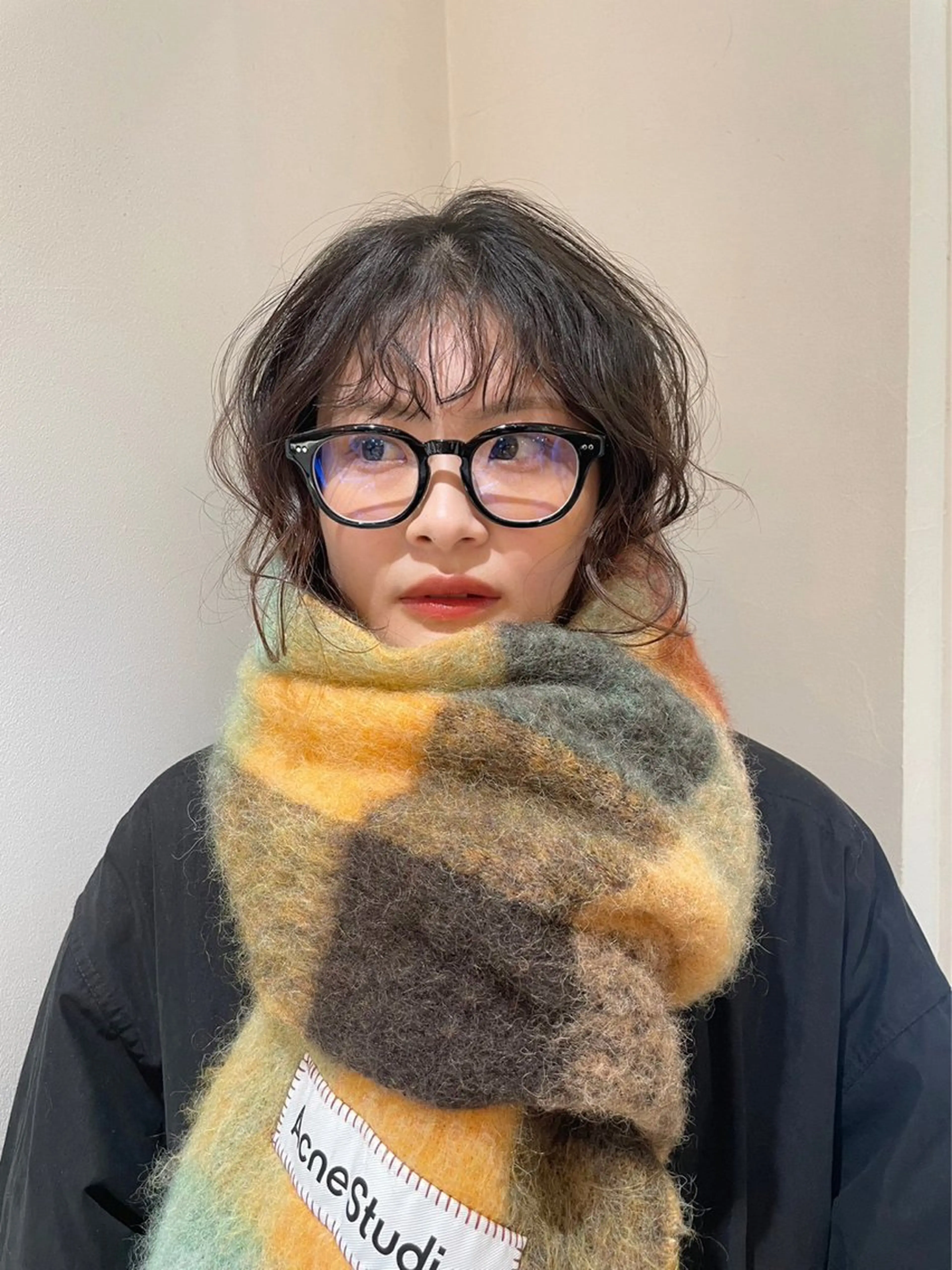 パーマ ニュアンスパーマ rinaブリーチなし 透明感カラーのヘアスタイル