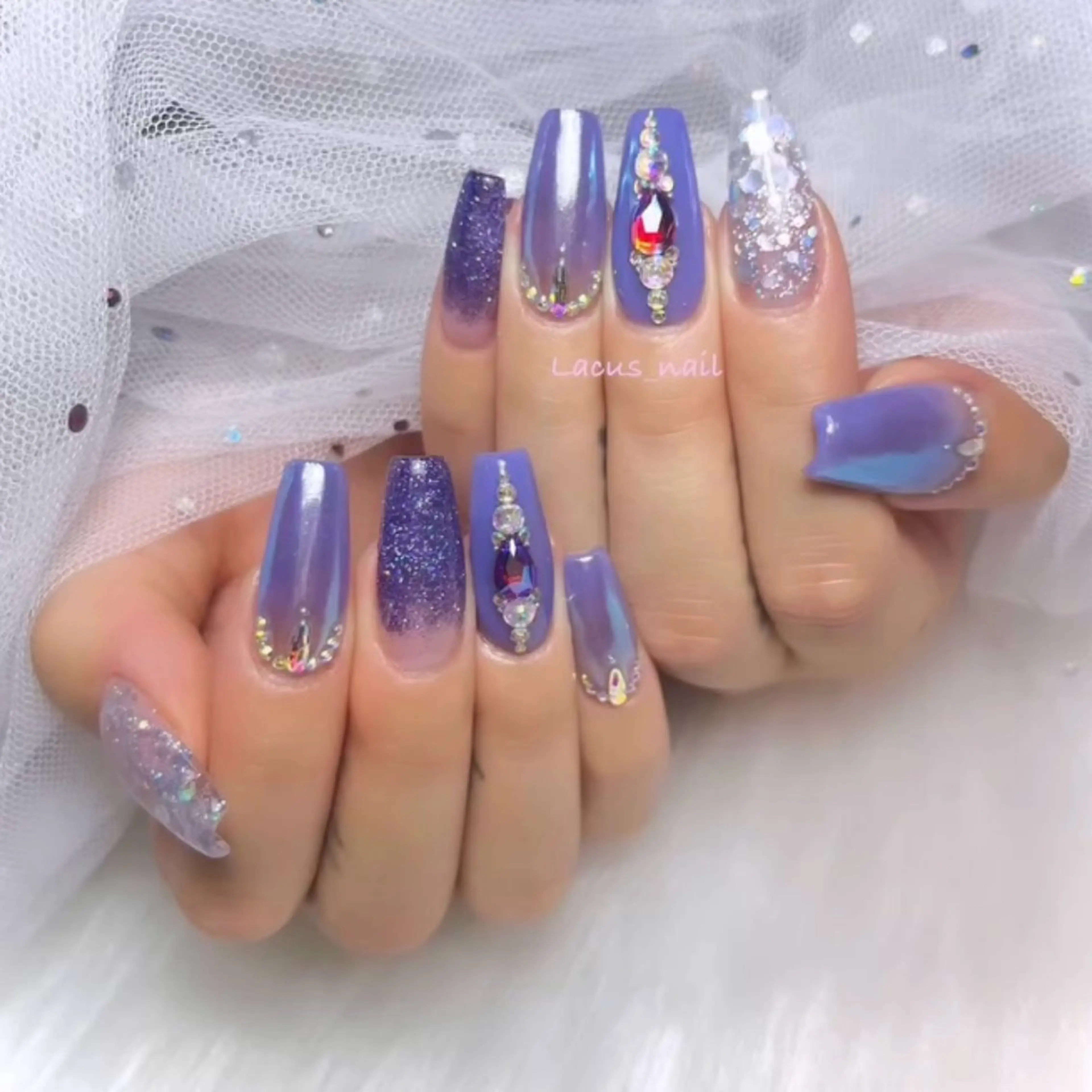 ネイル アートネイル スカルプネイル Nail Salon Lacusのネイルデザイン
