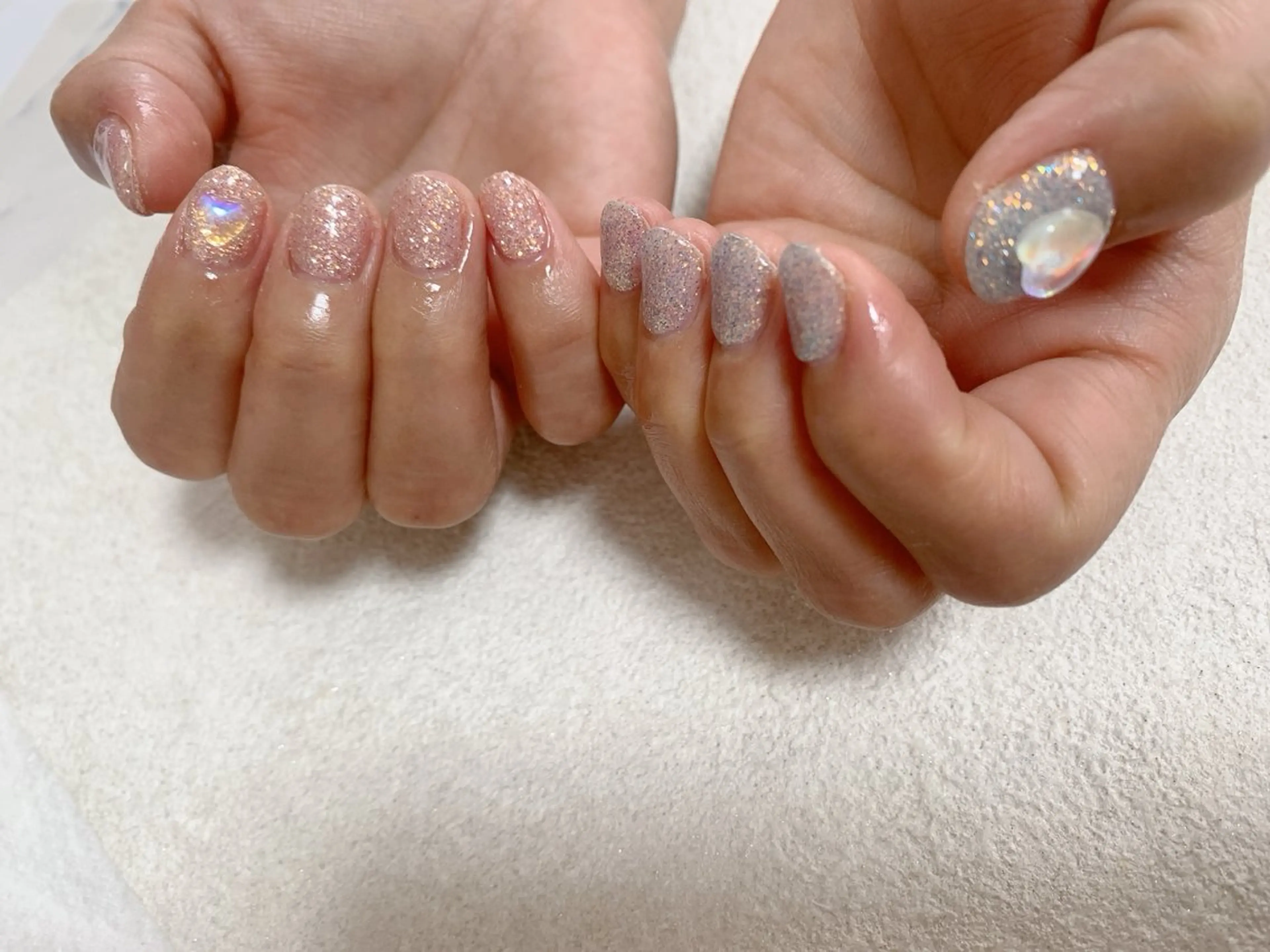 ネイル ジェルネイル キラキラネイル ラメ(グリッター) メンズネイル パラジェル kiki nail たまプラーザのネイルデザイン