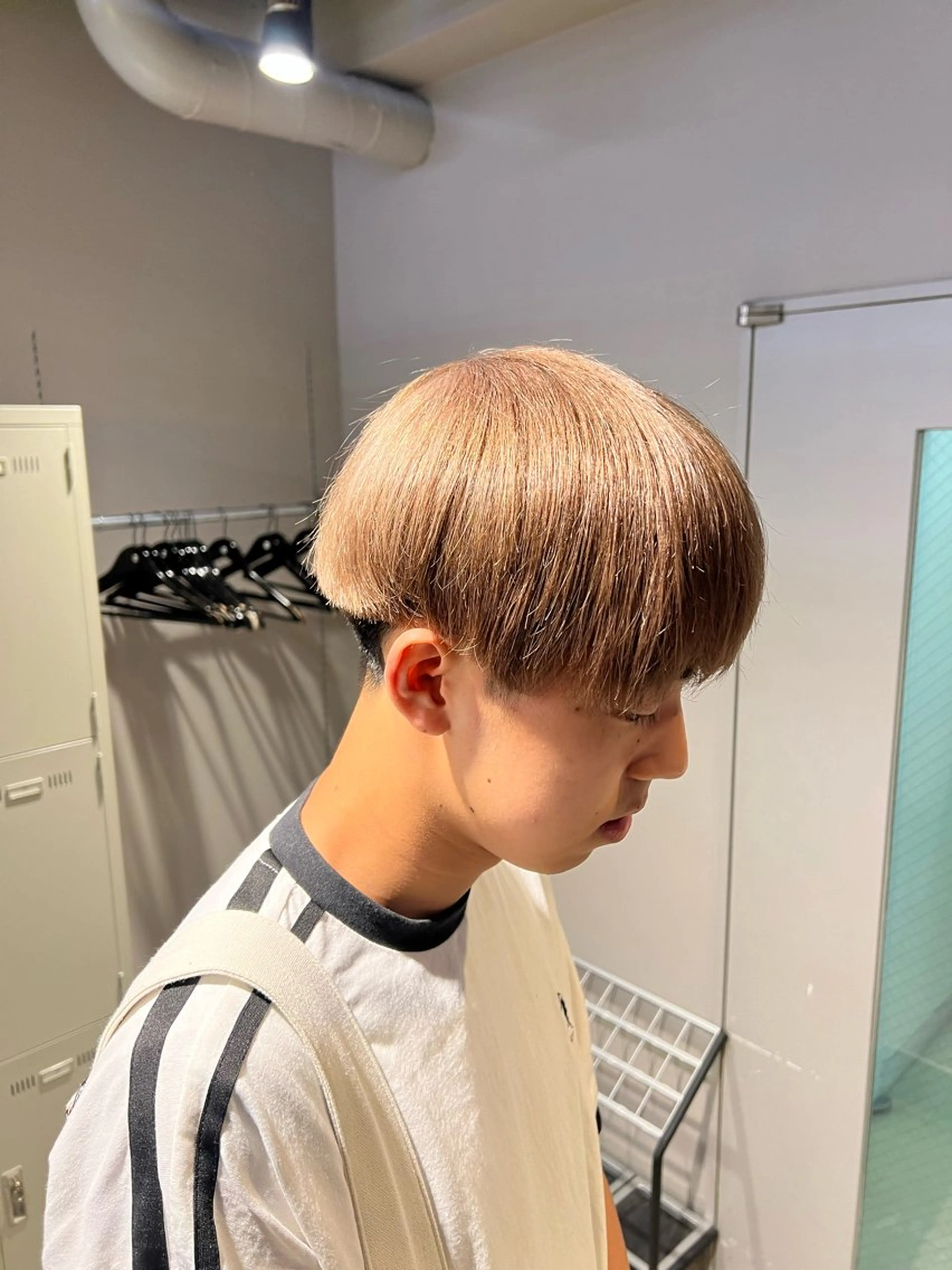 ショート カラー パーマ メンズ ヘアカラー 韓国レイヤーカット /REIのヘアスタイル