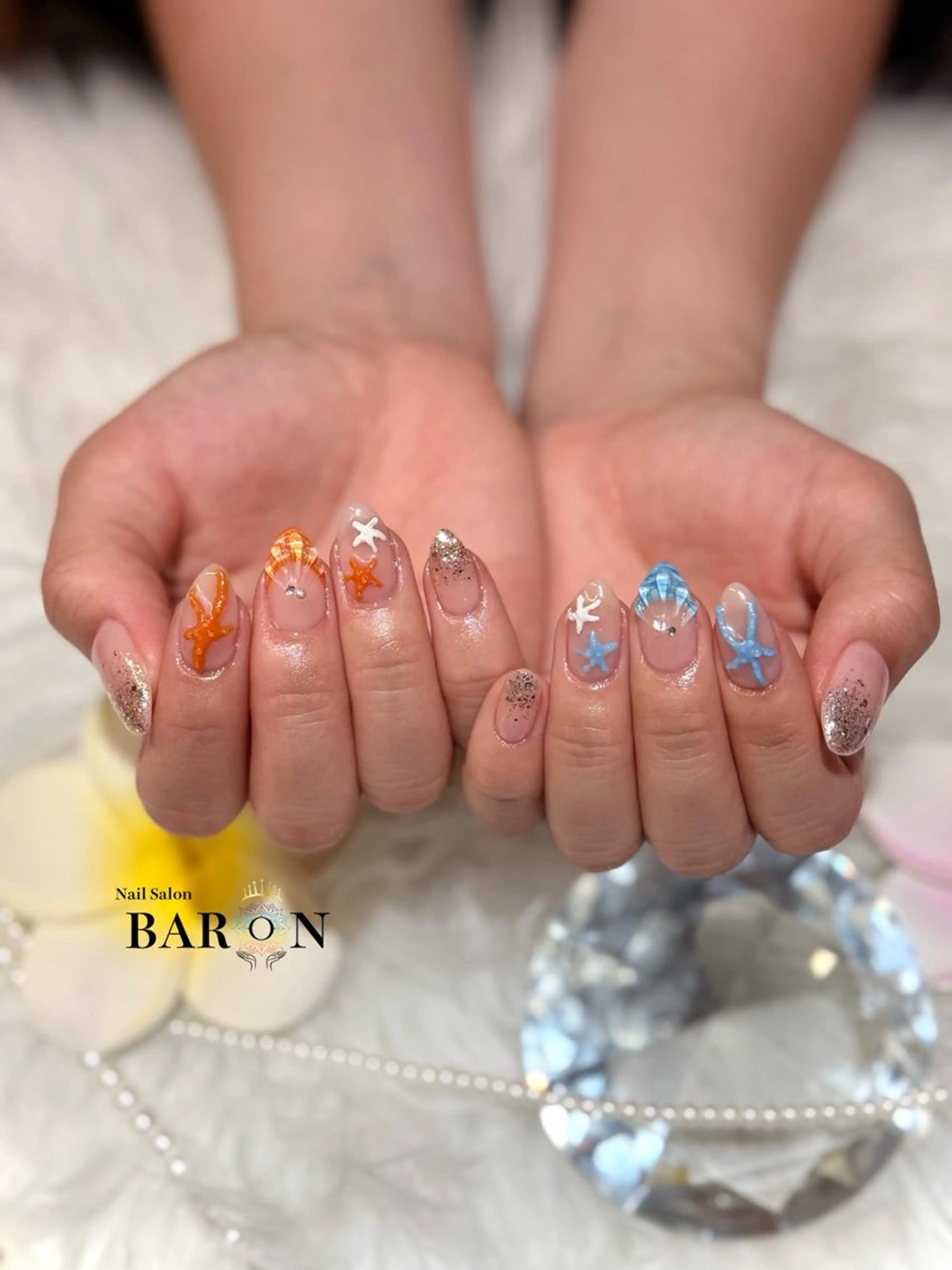 ネイル 夏ネイル BARON MEGUMIのネイルデザイン