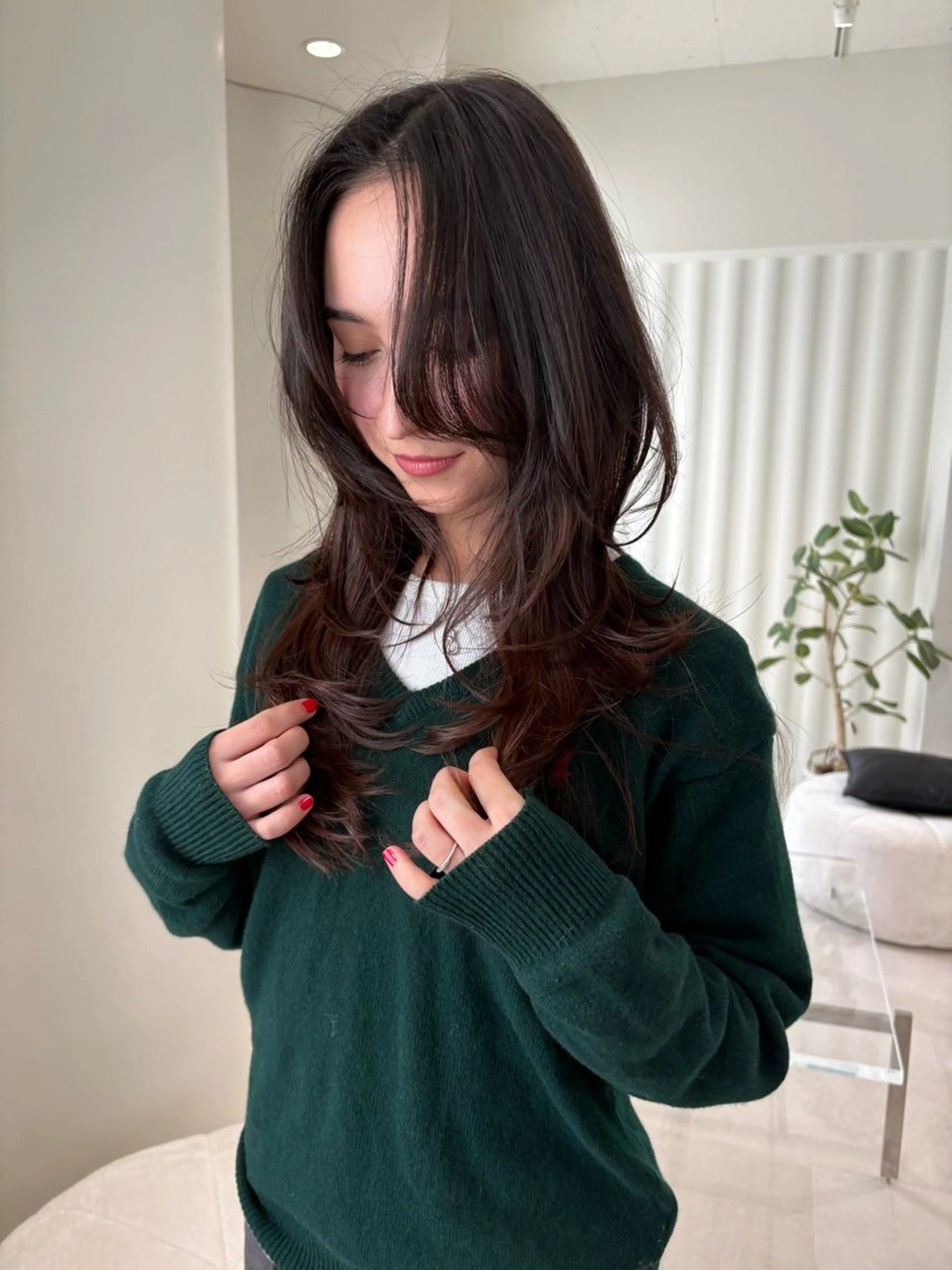 ロング カラー レイヤーカット カット 海外レイヤー /NAGISAのヘアスタイル