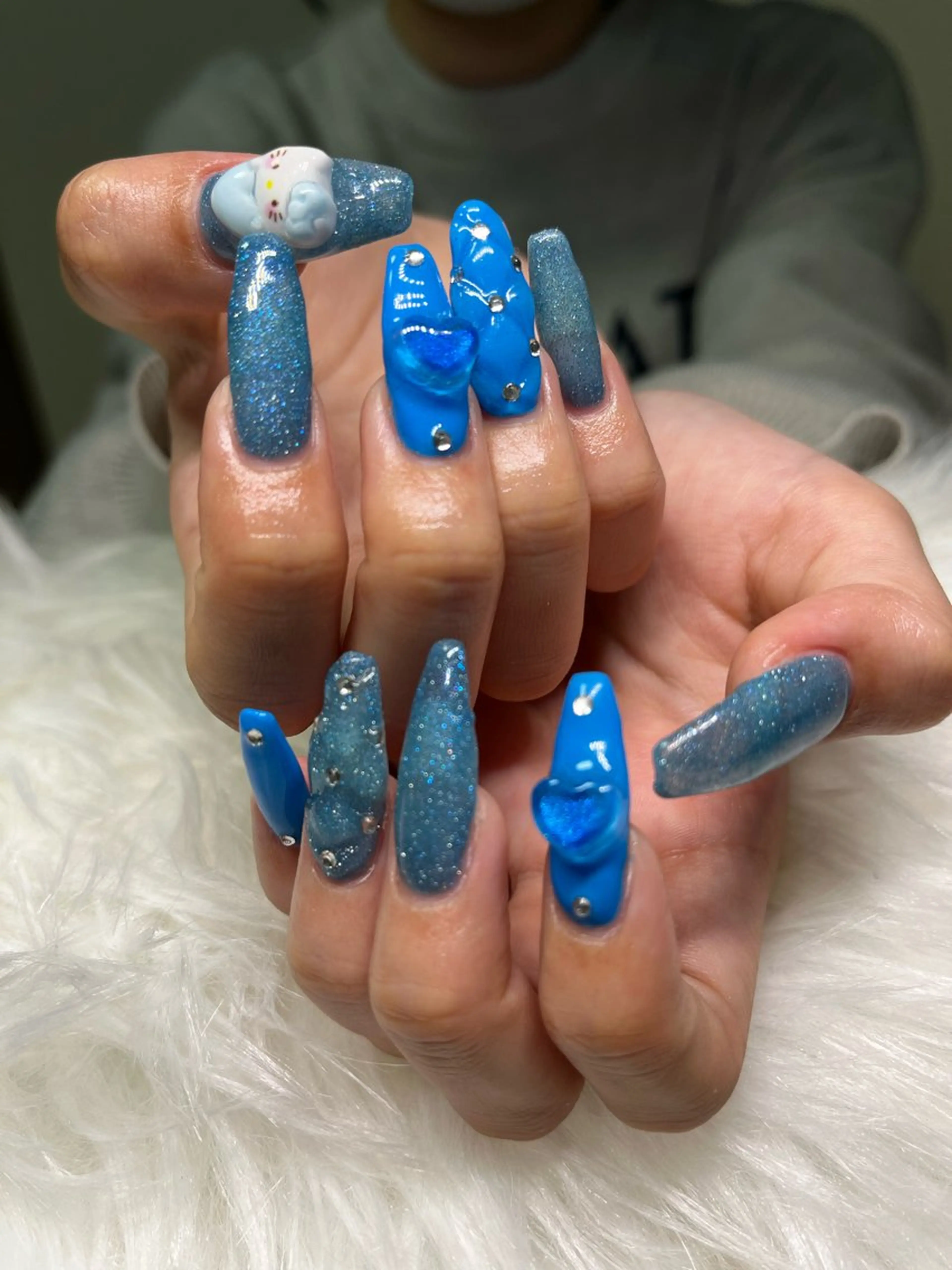 ネイル ブルー ハンドネイル 🏠自宅 サロン💅natsuのネイルデザイン