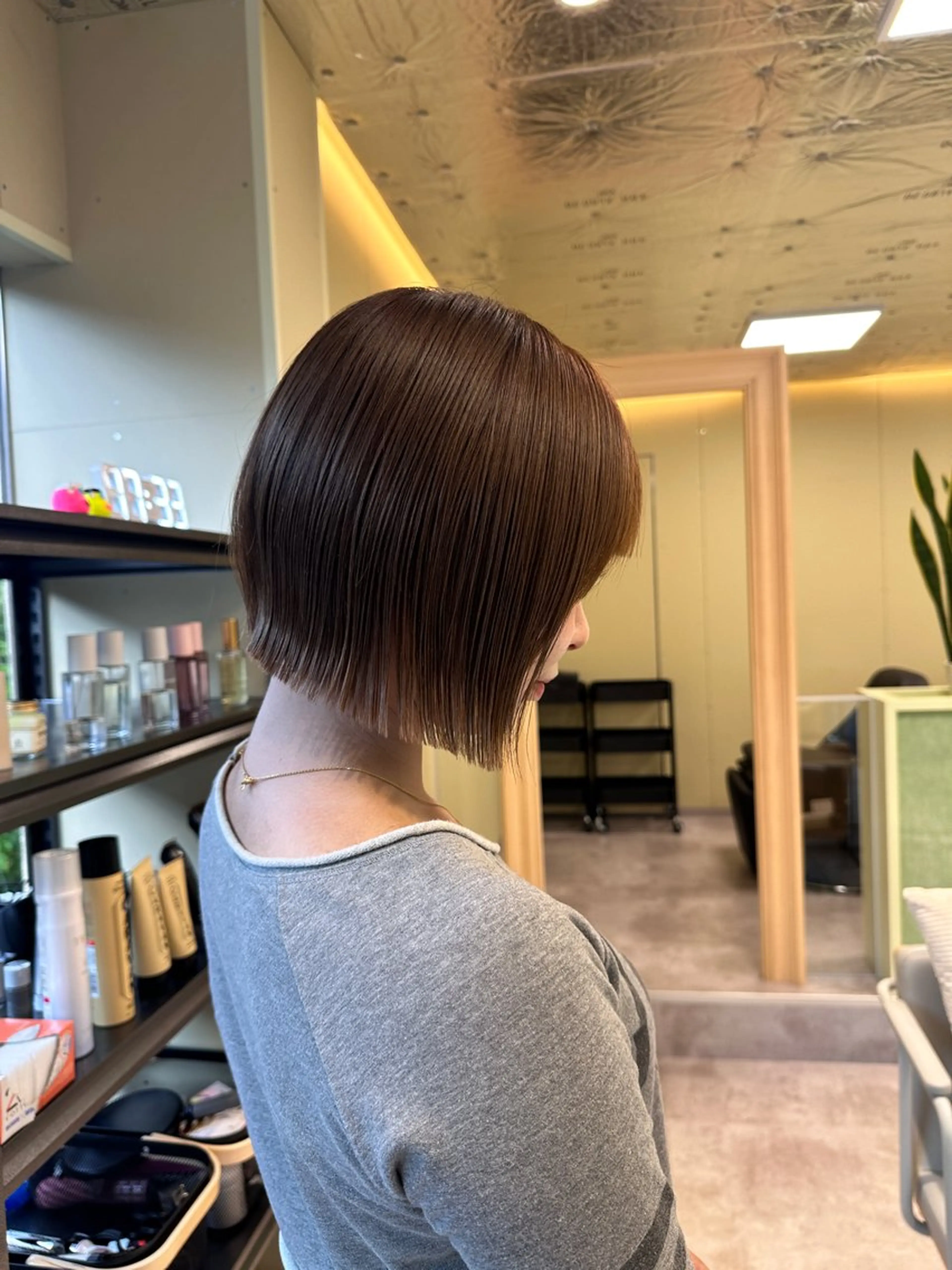 ショート カット ヘアカラー ボブ/ぱつっとボブ/ 谷口 海星のヘアスタイル