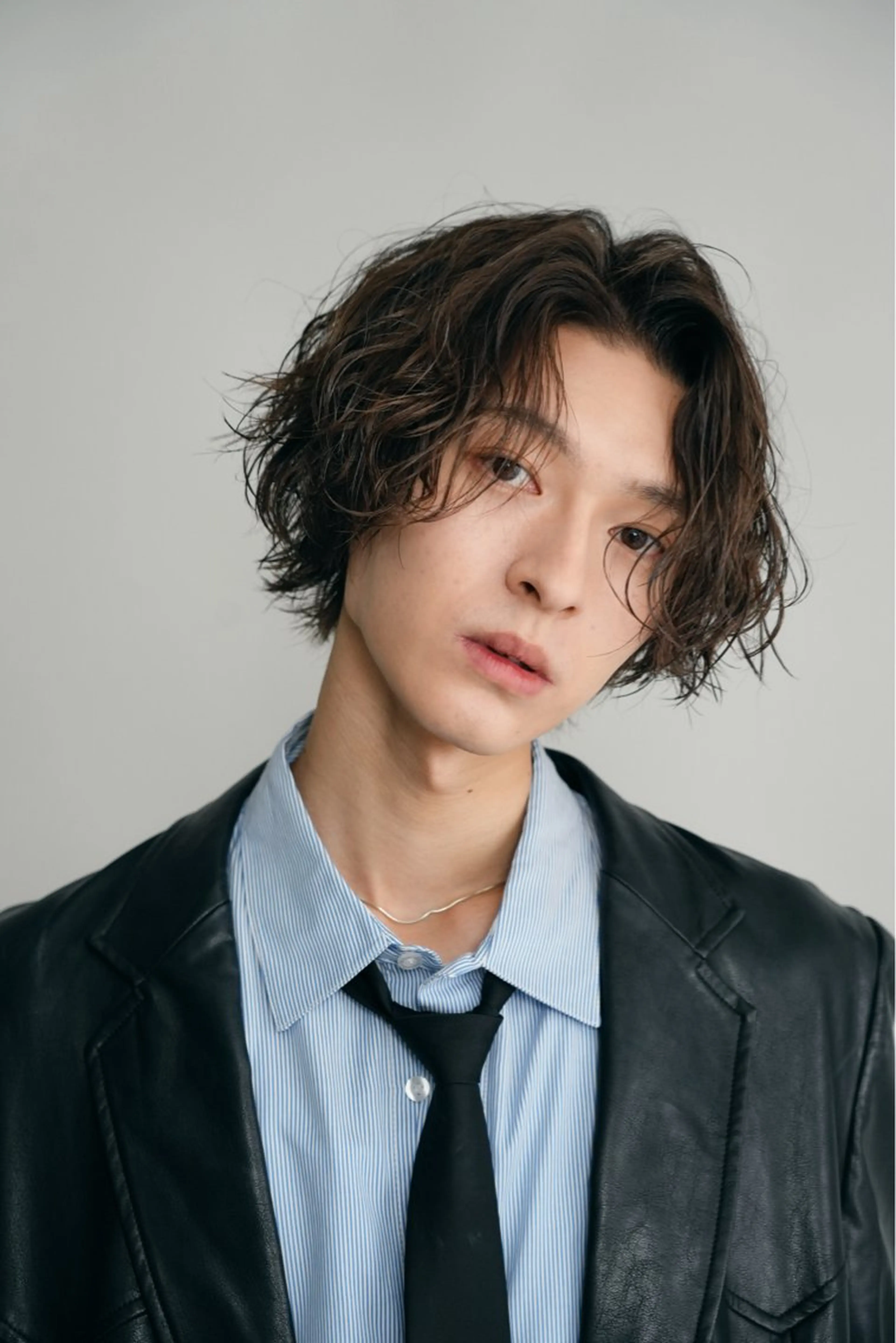 ミディアム パーマ メンズ 人見知りさんでも安心 奥田 里佳子のヘアスタイル