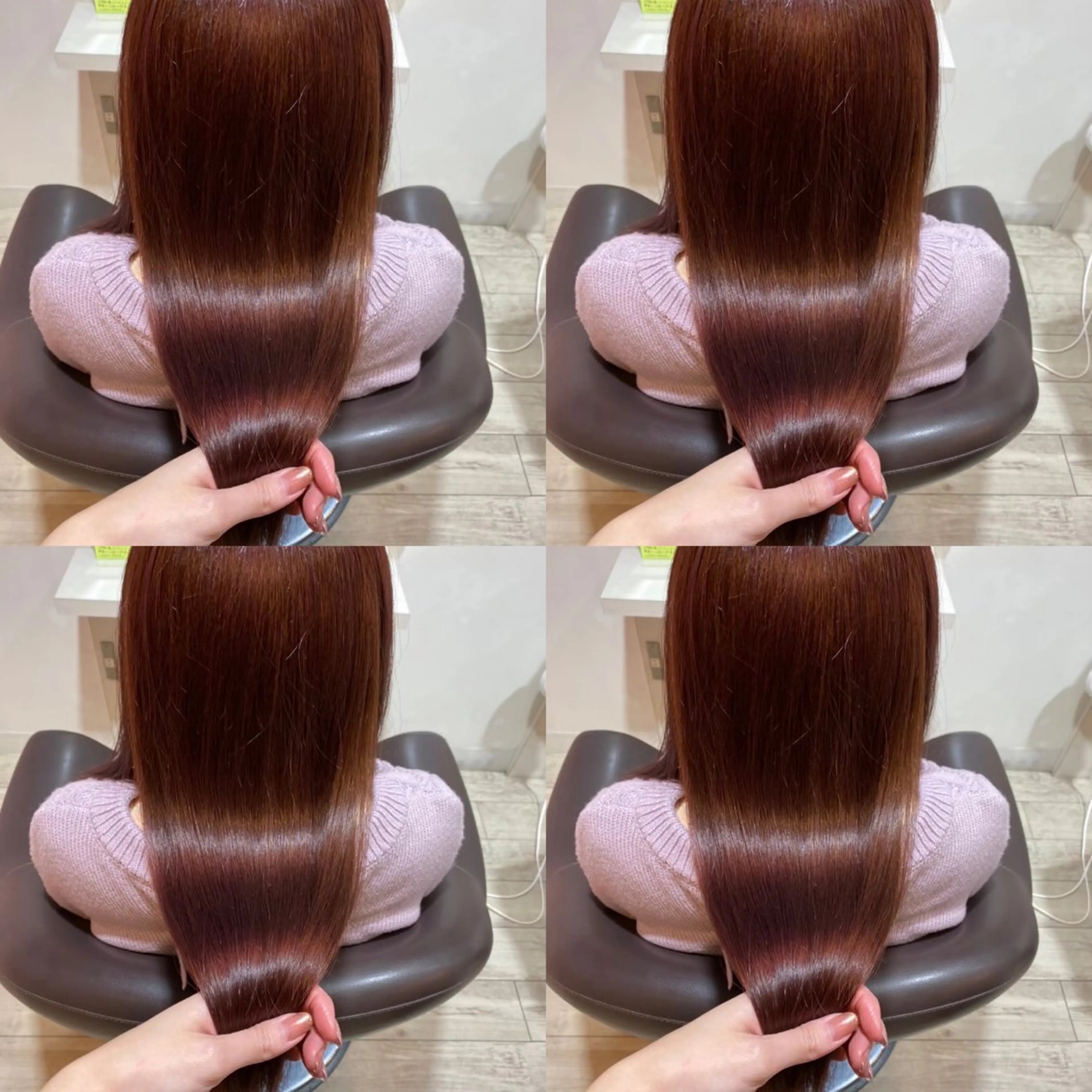 ロング カラー ブラウンカラー ピンクカラー ピンクブラウン 髪質改善 ヘアカラー トリートメント 店長✨️韓国ヘア✖️ 髪質改善カラー／純大のヘアスタイル