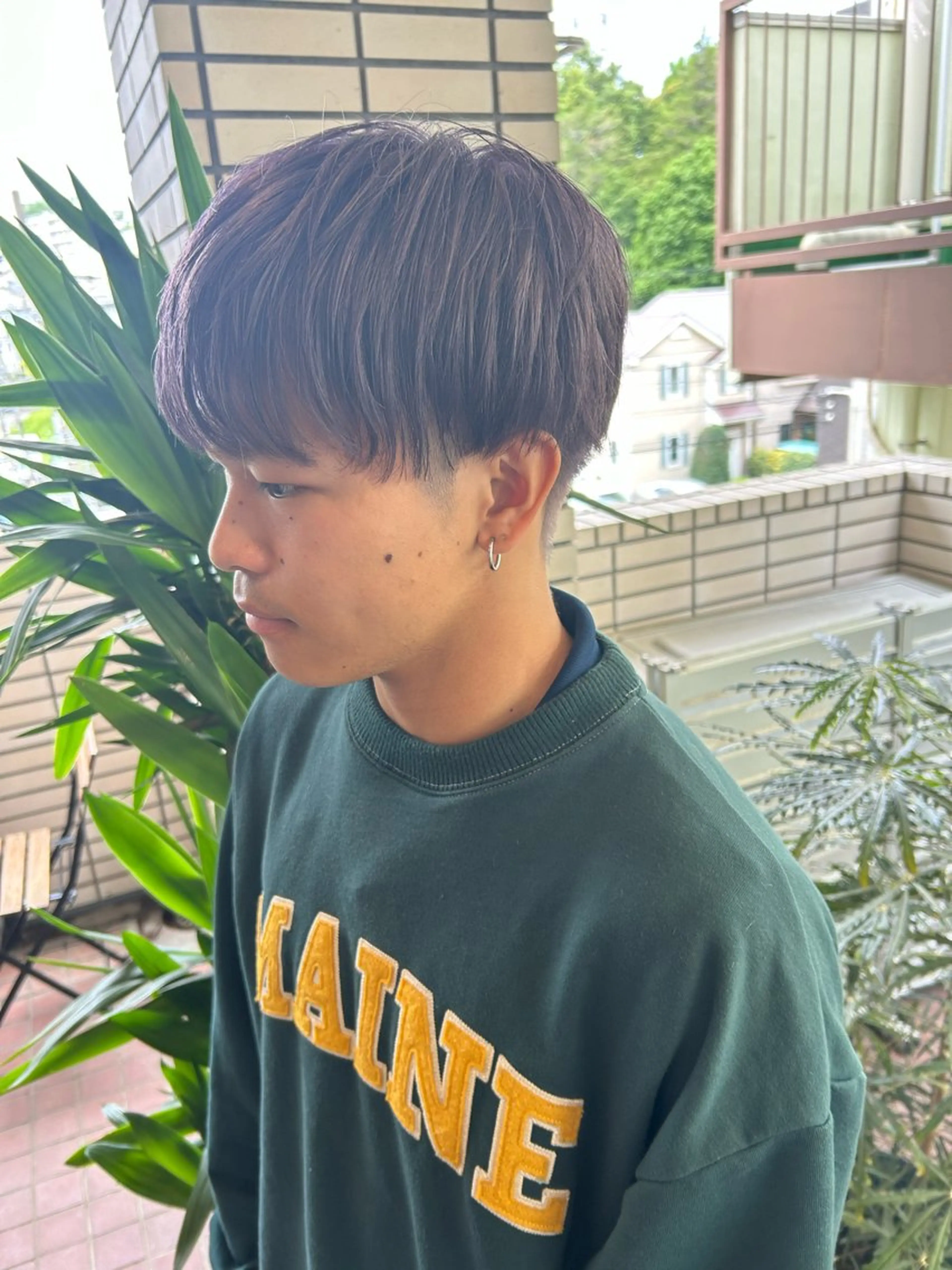 メンズ メンズブリーチ カット ヘアカラー 艶カラー/レイヤー /メンズ/マツエクのヘアスタイル