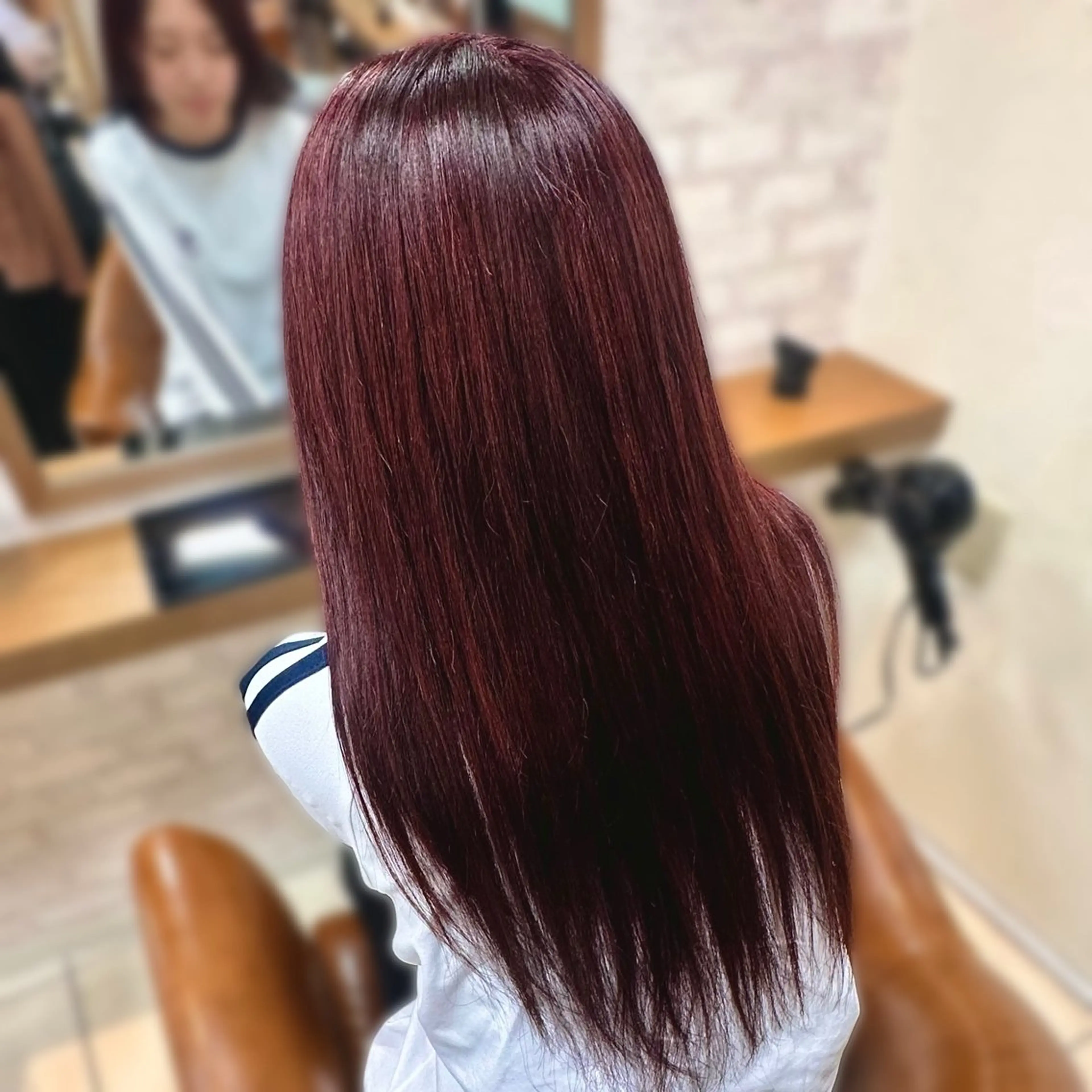 ロング カラー ヘアカラー 髪質改善/ブラック ヘア/リンのヘアスタイル