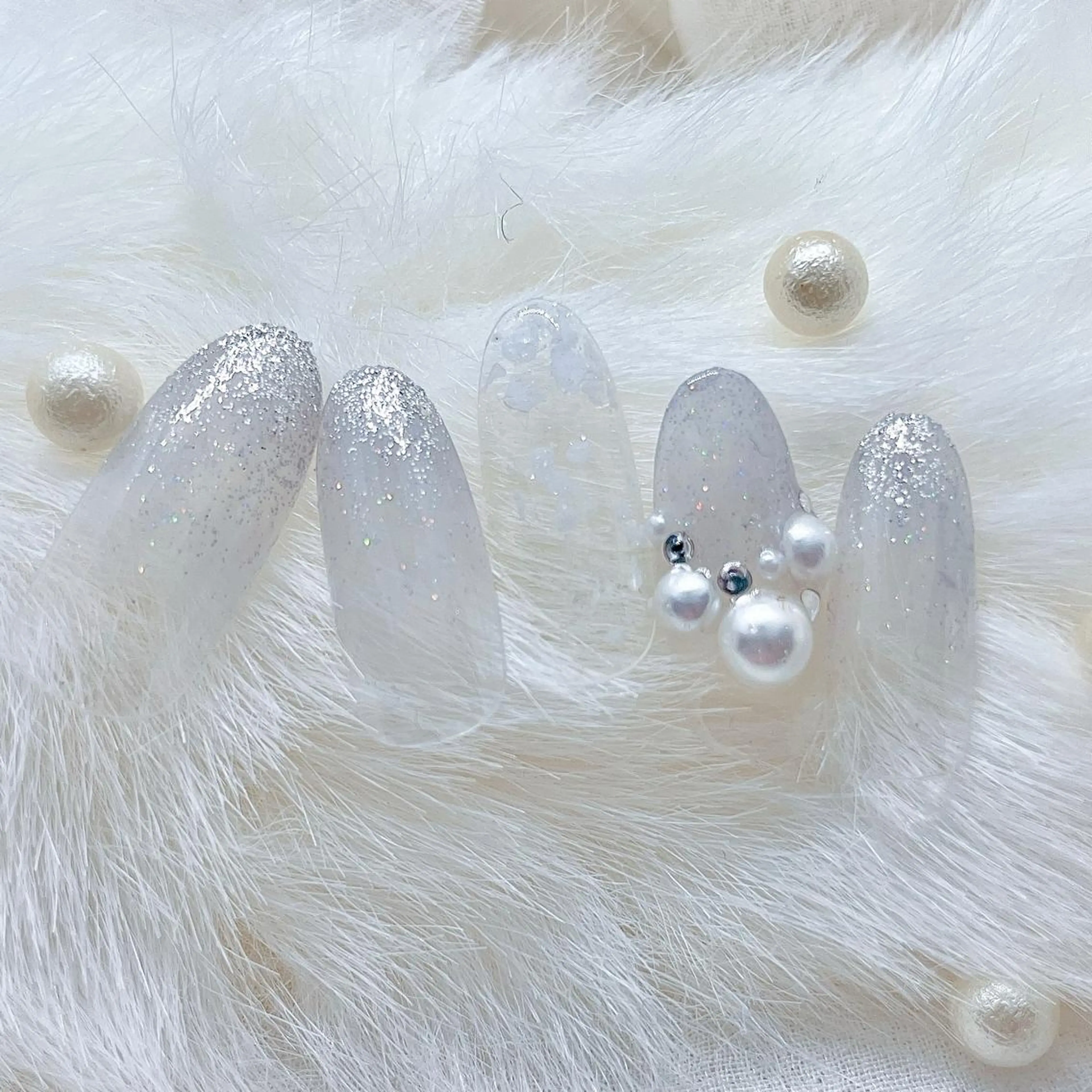 ネイル 長さ出し グラデーション スカルプネイル ハンドネイル A85G ayakoのネイルデザイン