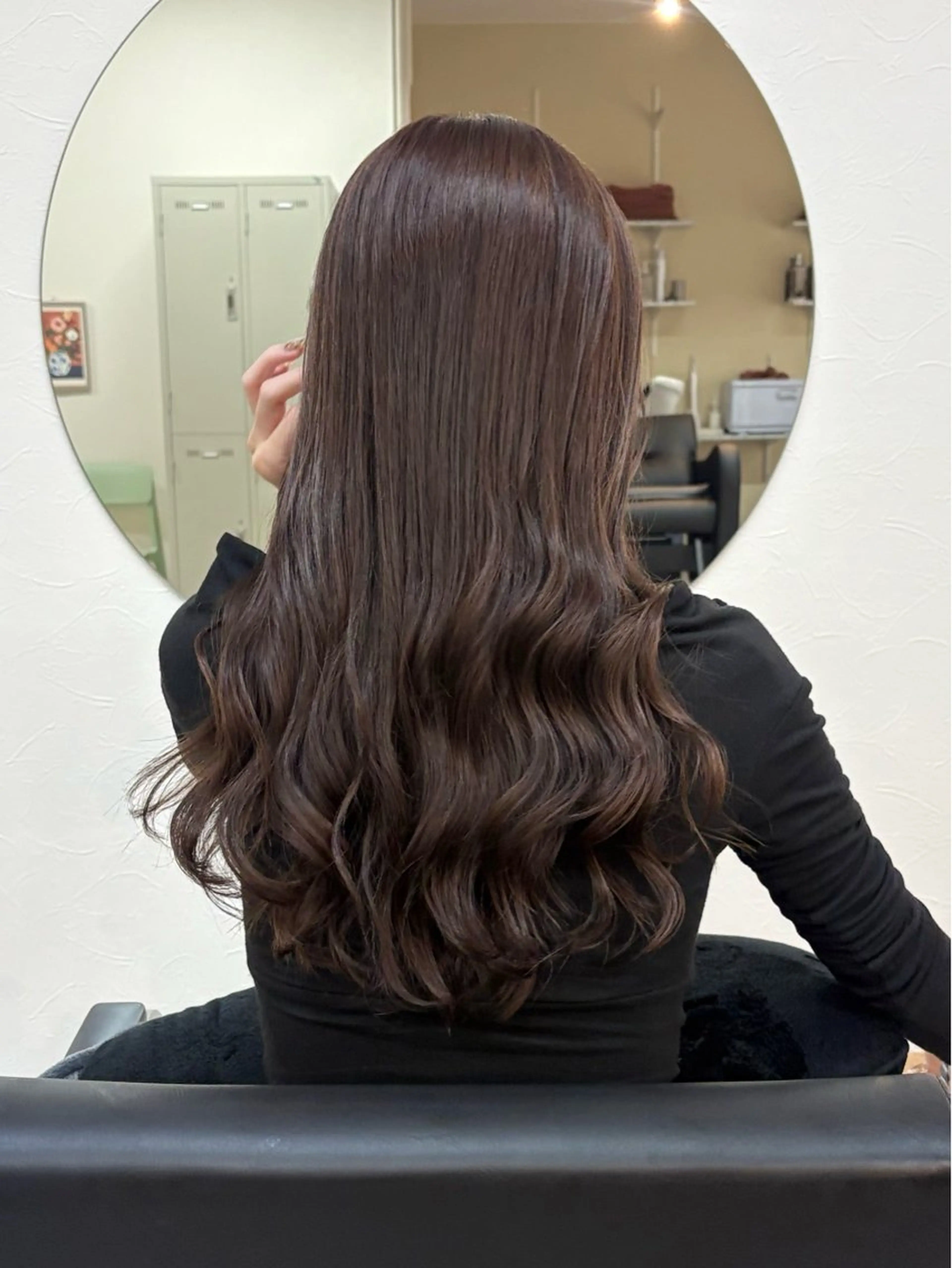 ロング カラー ヘアアレンジ ブラウンカラー ラベンダーカラー ピンクカラー ハル🌸柔色/ ブリーチなし/艶髪のヘアスタイル