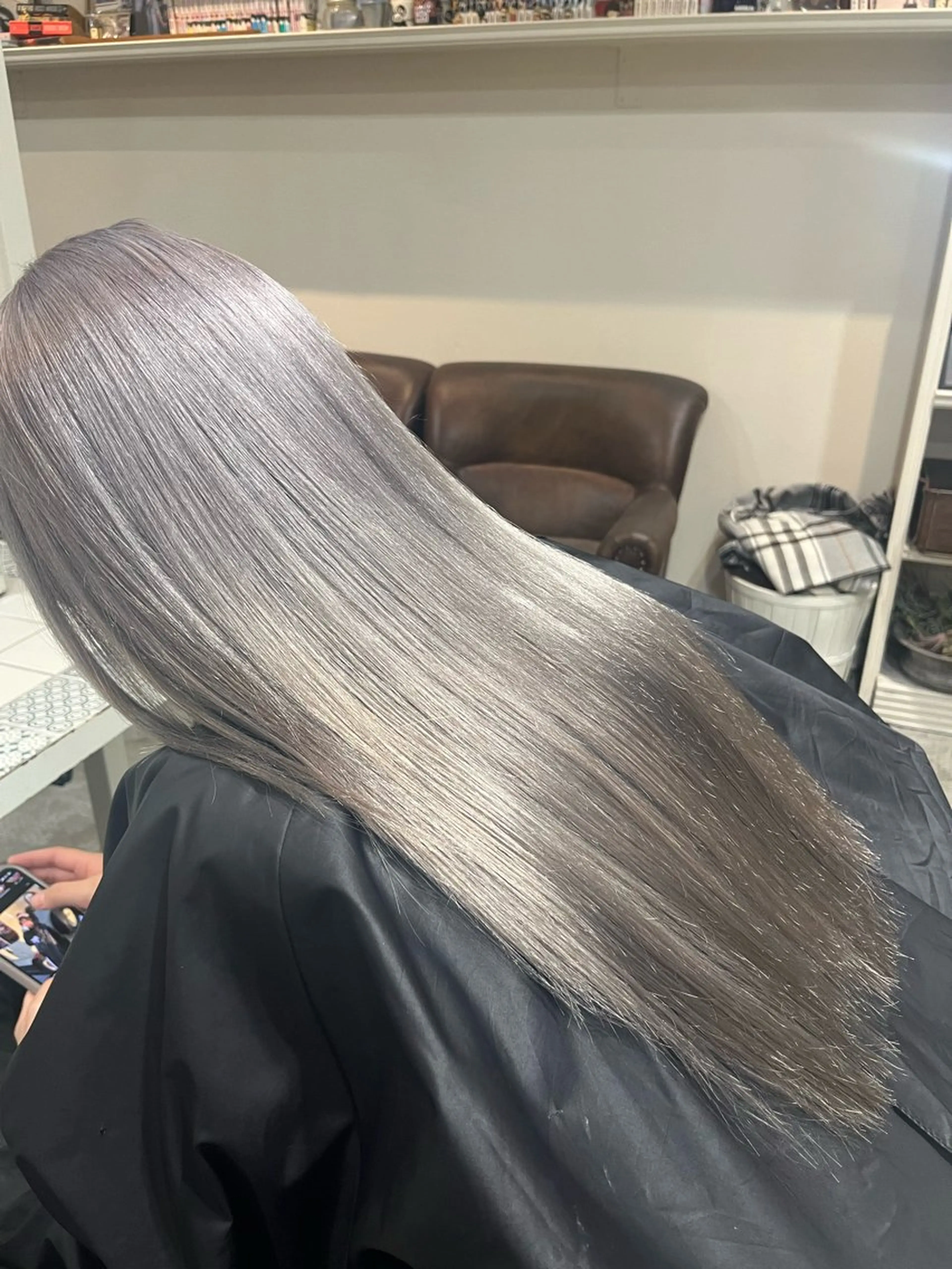 セミロング カラー ヘアアレンジ ヘアカラー 高島 凜のヘアスタイル