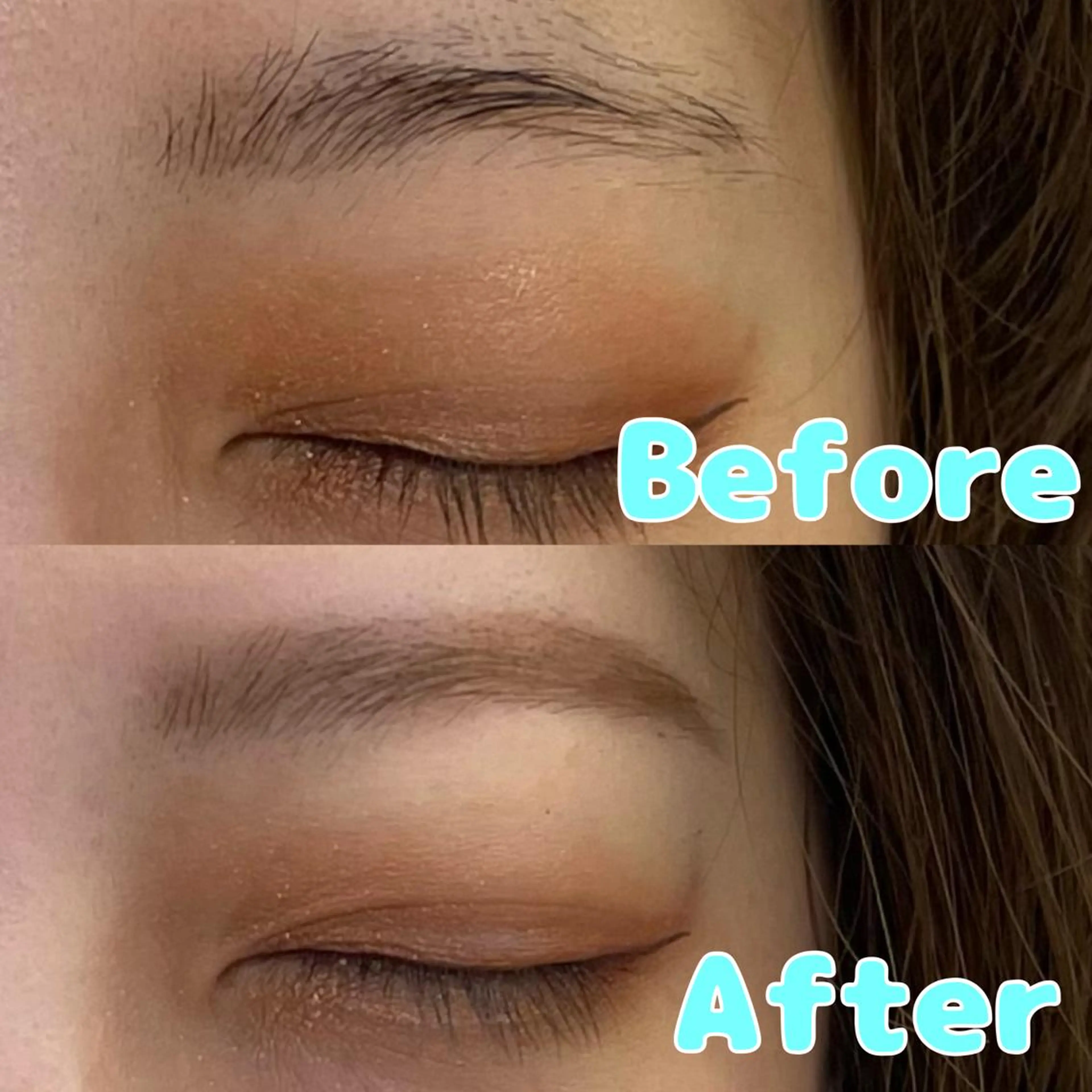 アイブロウ 超透明感カラー🦋韓 国羽エクステ🪽🫧のヘアスタイル