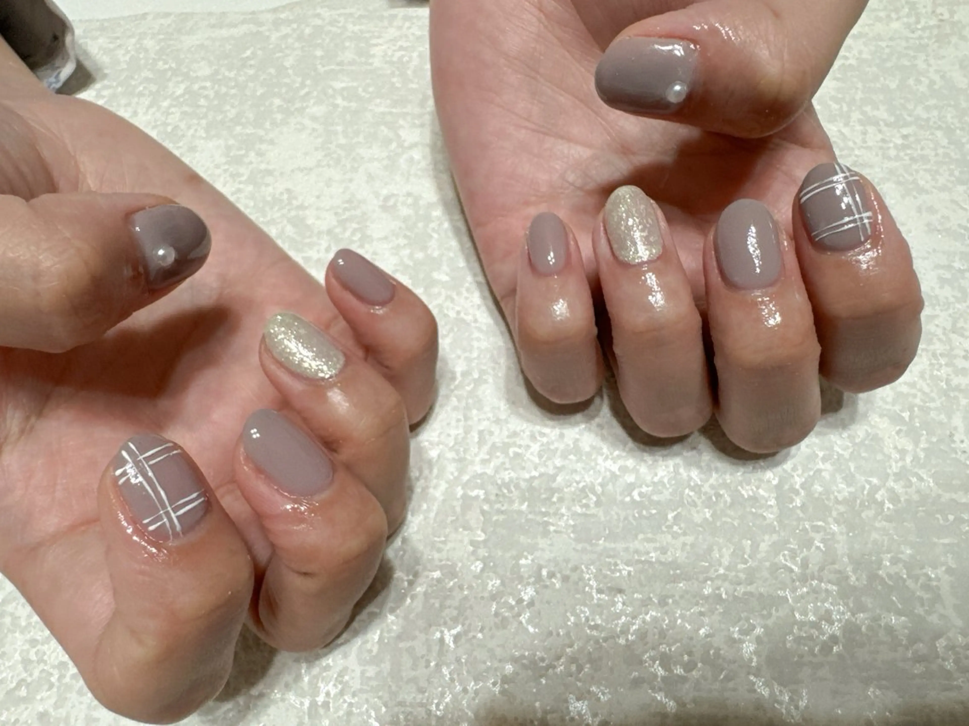 ネイル オーロラネイル フットネイル フレンチネイル ジェルネイル 韓国ネイル kikinail 溝の口のネイルデザイン