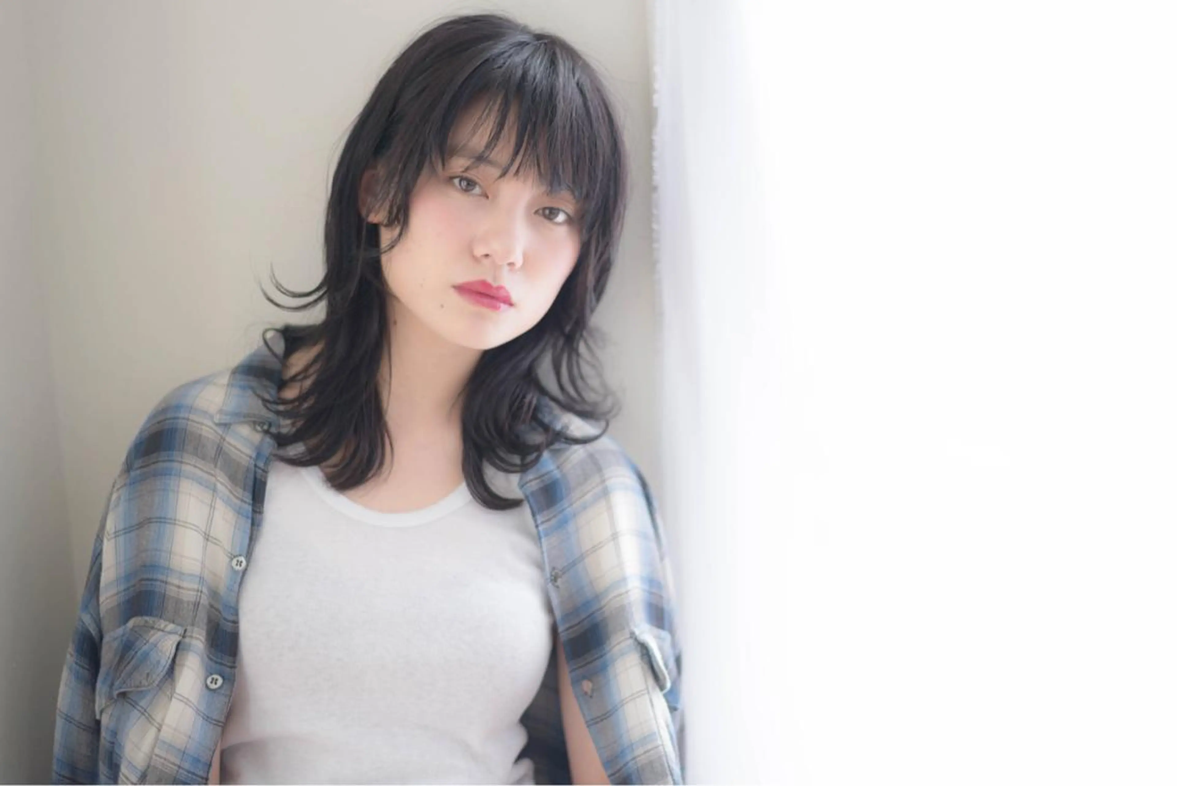 ミディアム パーマ レイヤーカット GO TODAY シェアサロン 原宿本店所属・ボブ/レイヤー/ パーマ/淀川 純のヘアスタイル