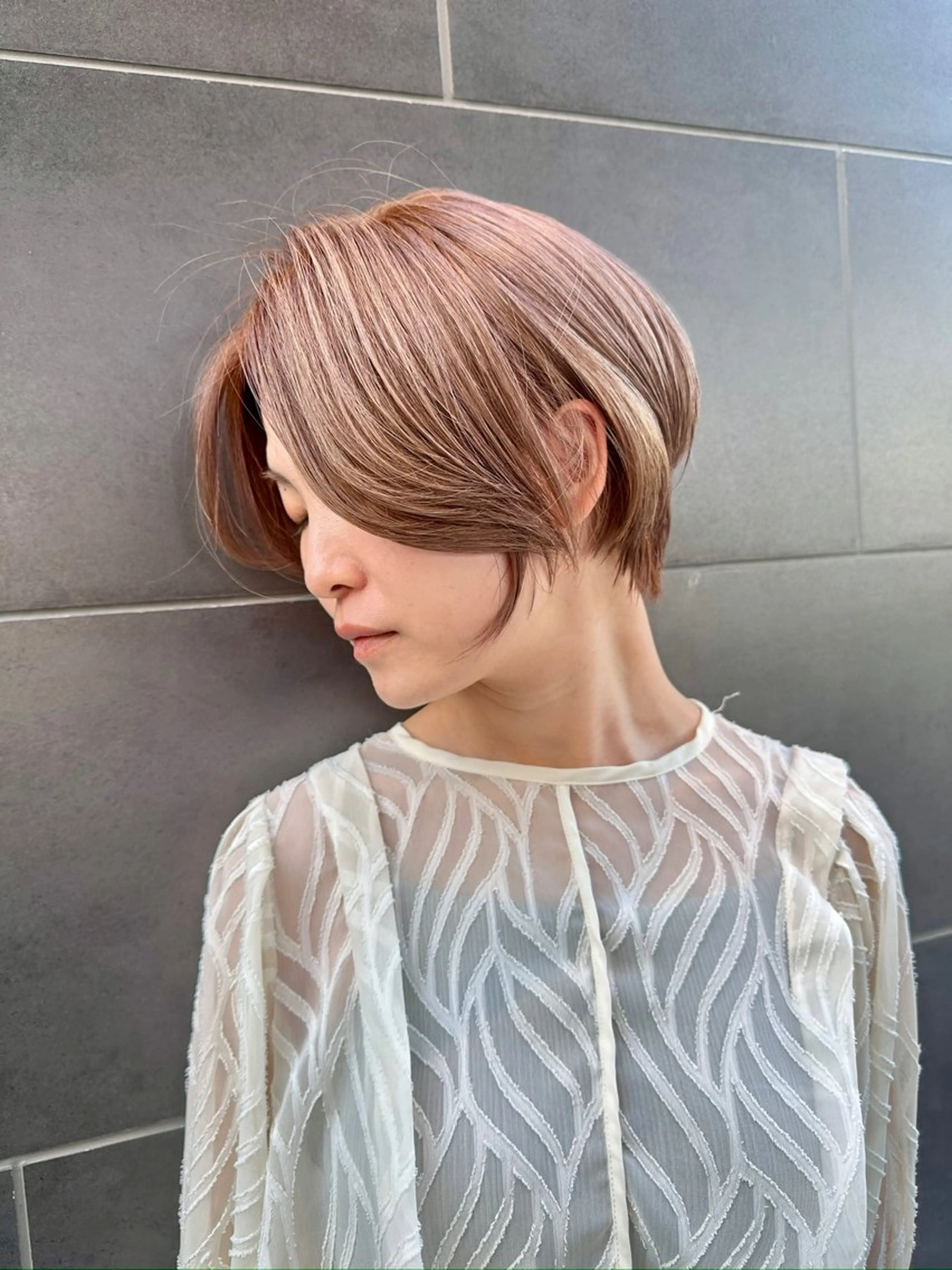 ショート カラー パーマ カット ヘアカラー トリートメント olga所属・松尾謙佑【ハイライト LEDエクステ】のヘアスタイル